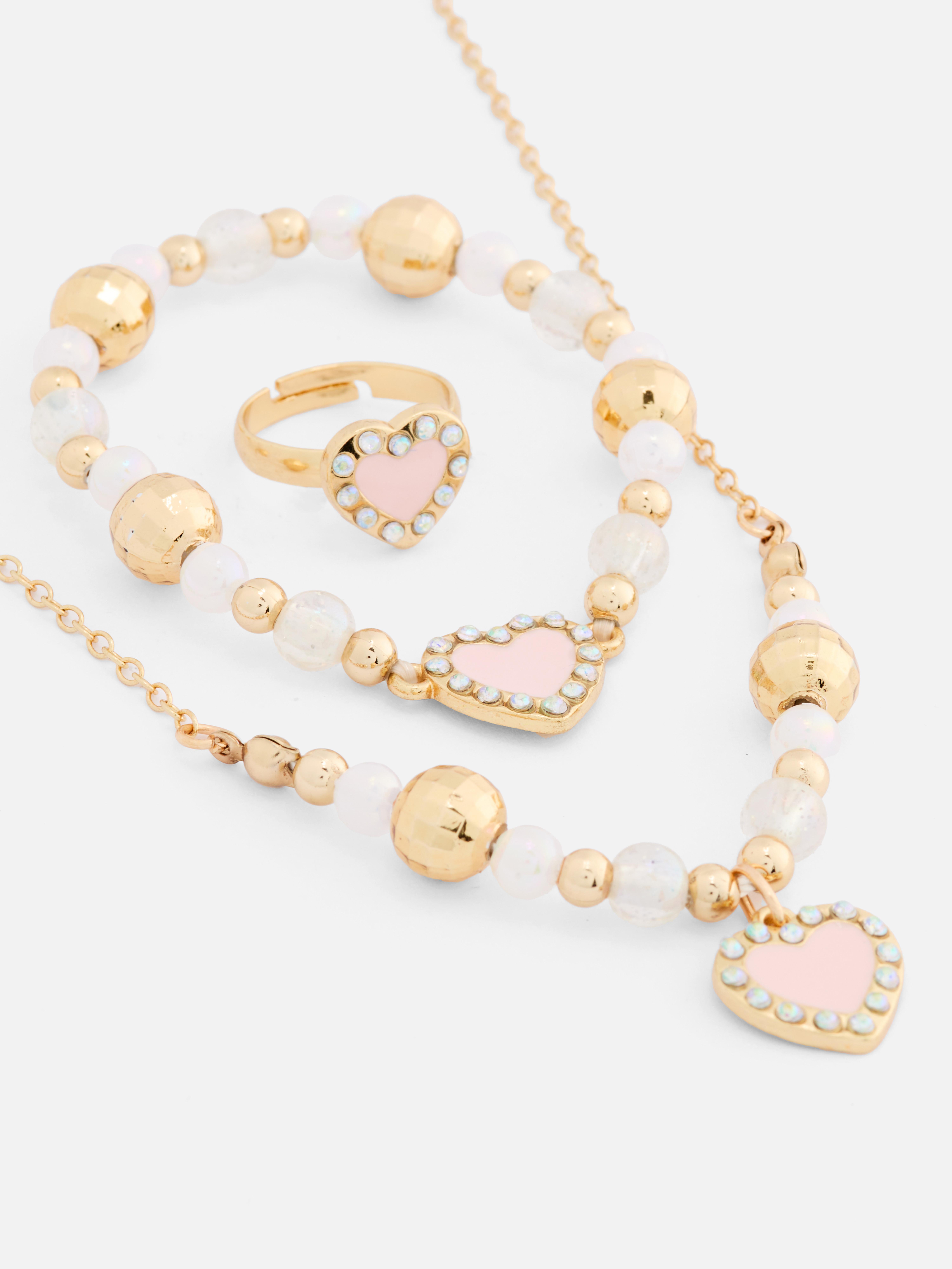 3pk Heart Jewellery Set