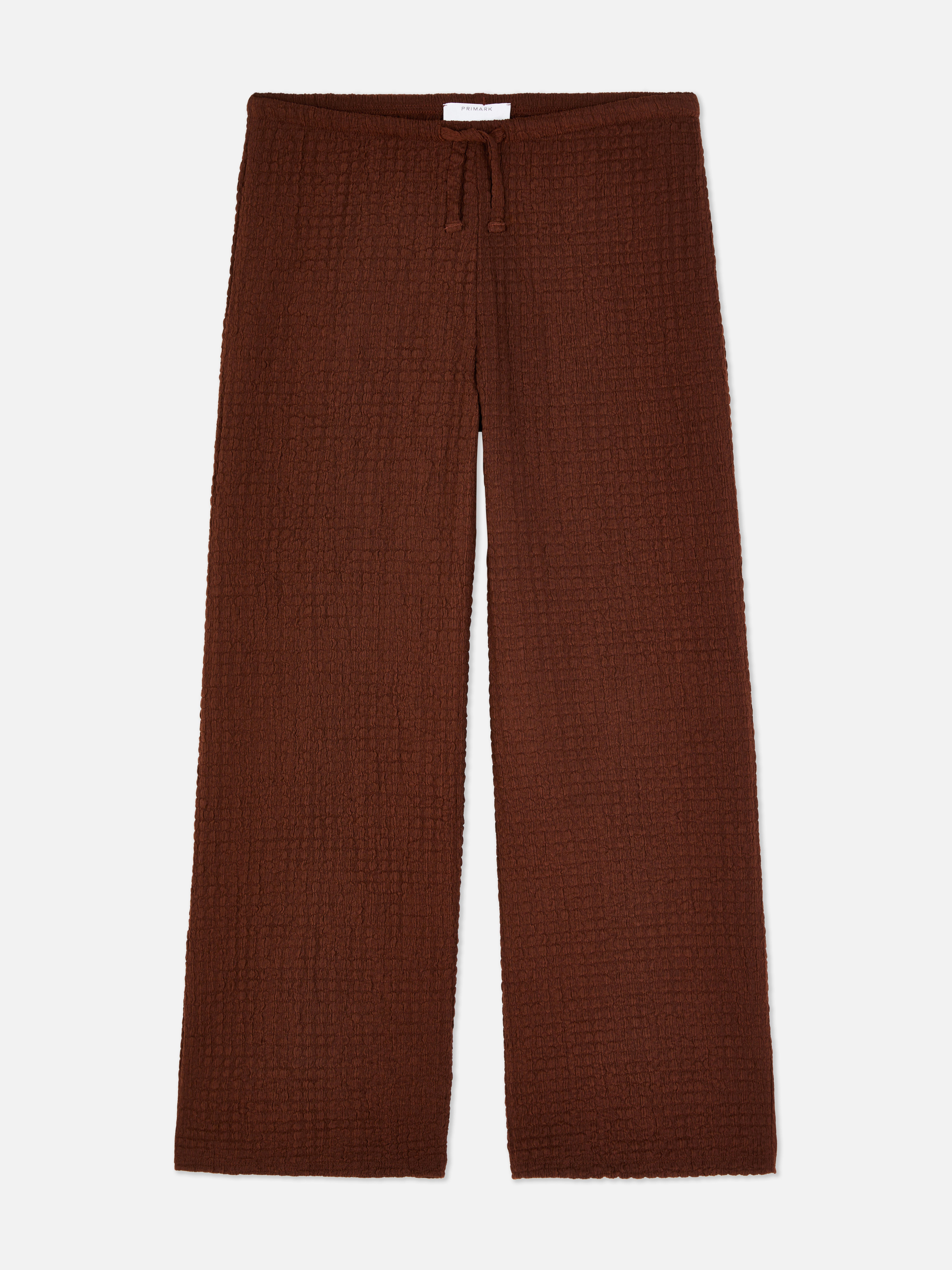 Hose in Knitteroptik mit weitem Bein