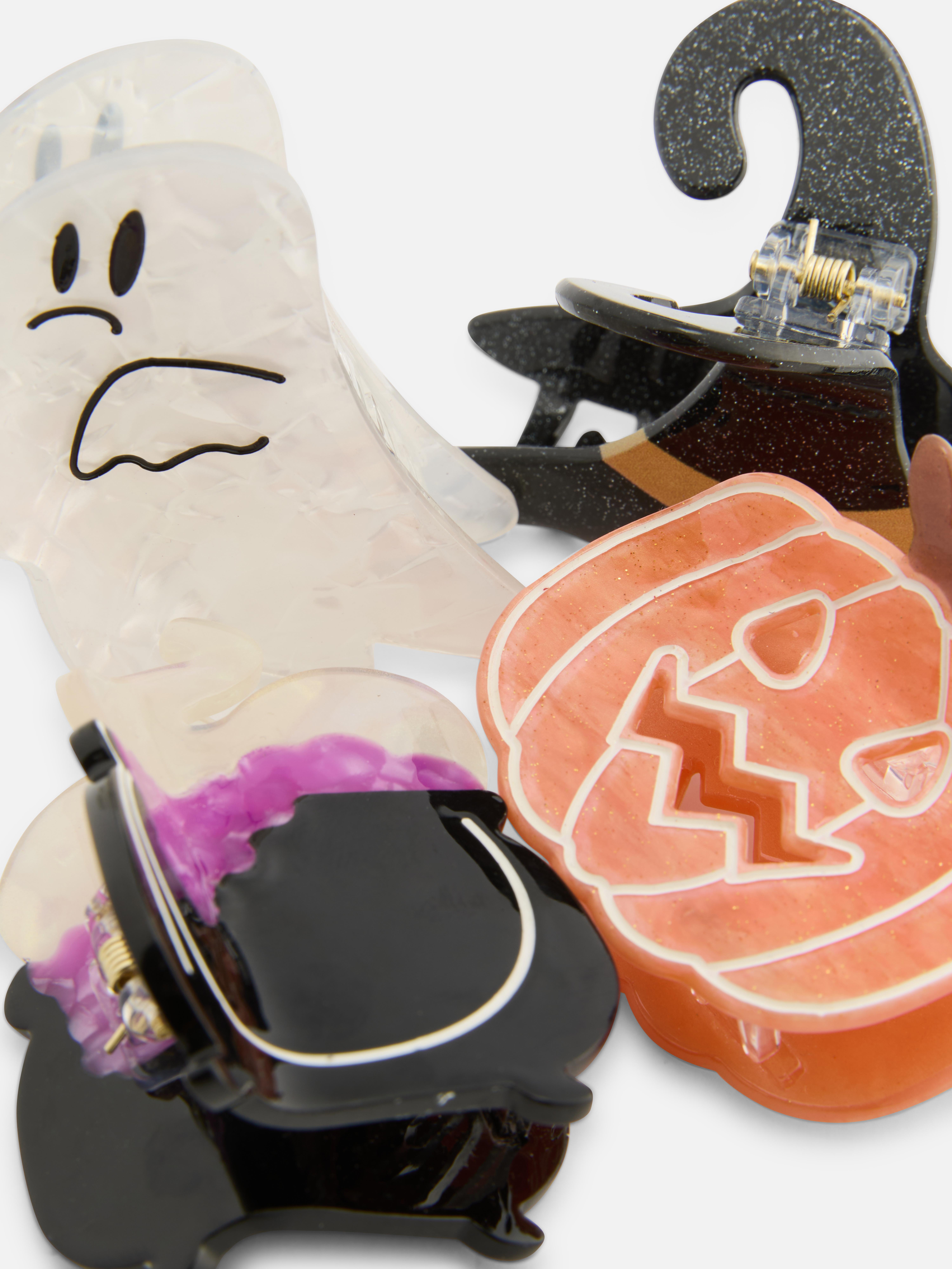 4 fermacapelli a tema Halloween