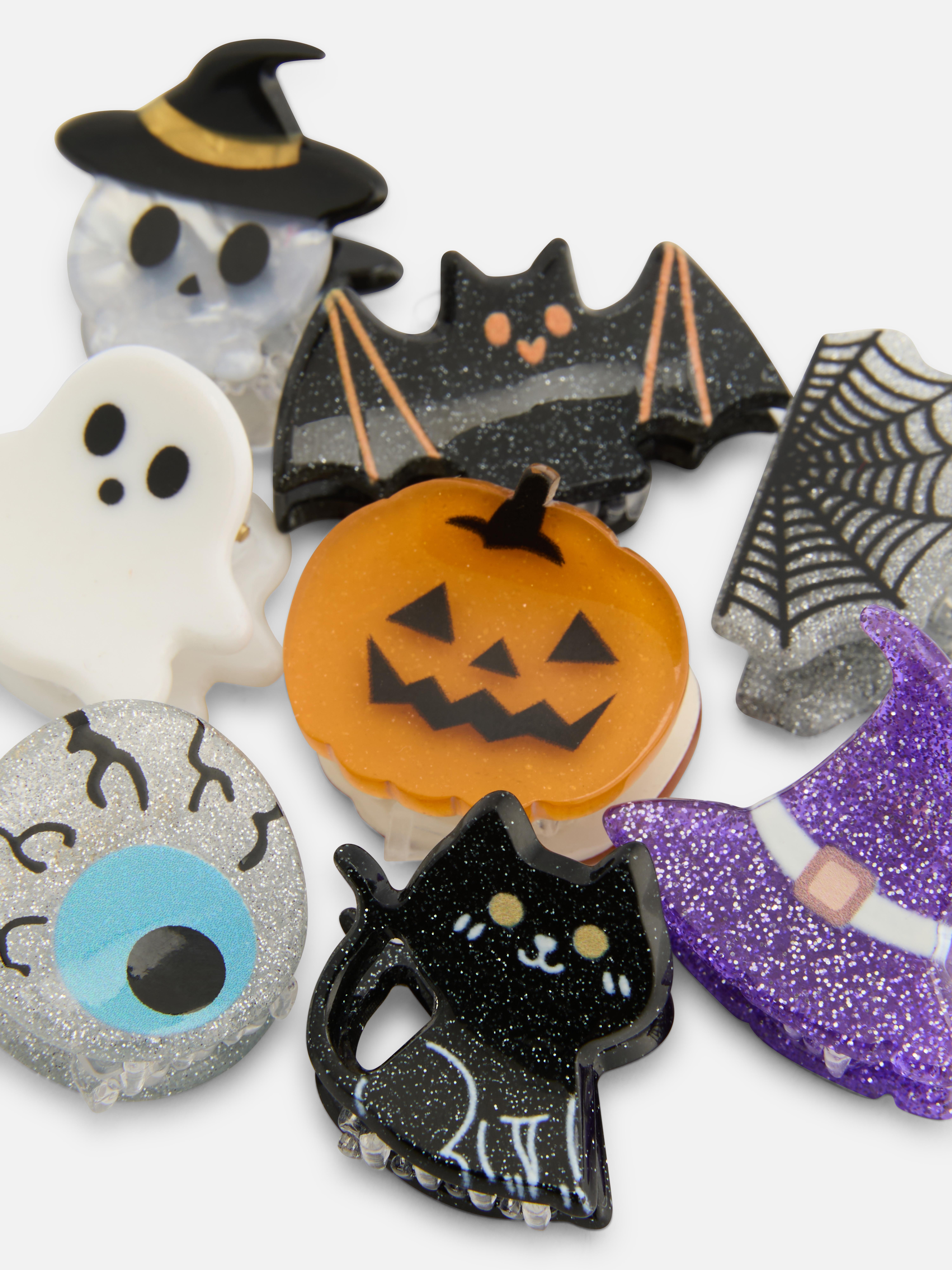 Lot de 8 mini-pinces à cheveux Halloween