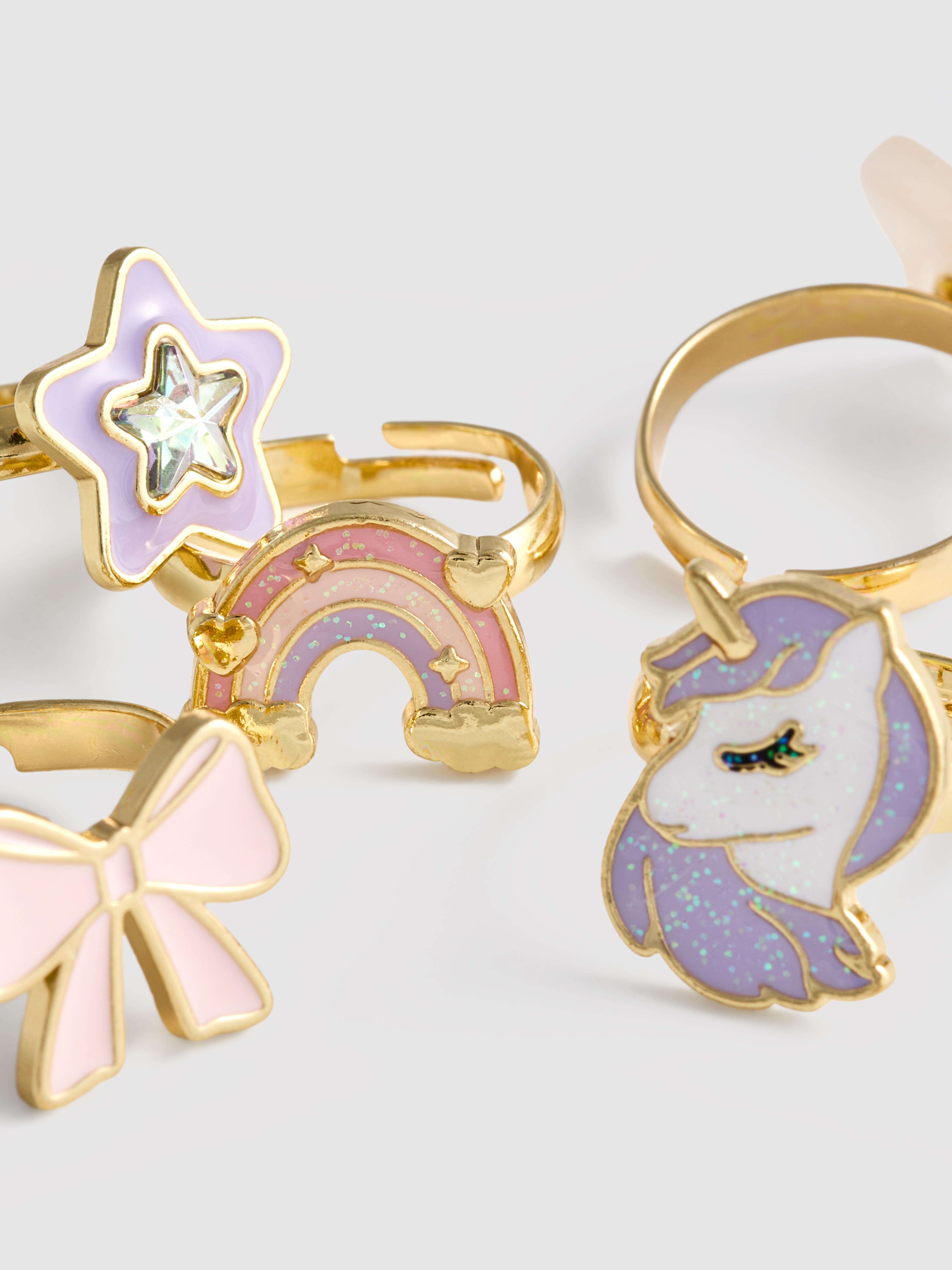 5pk Charm Rings