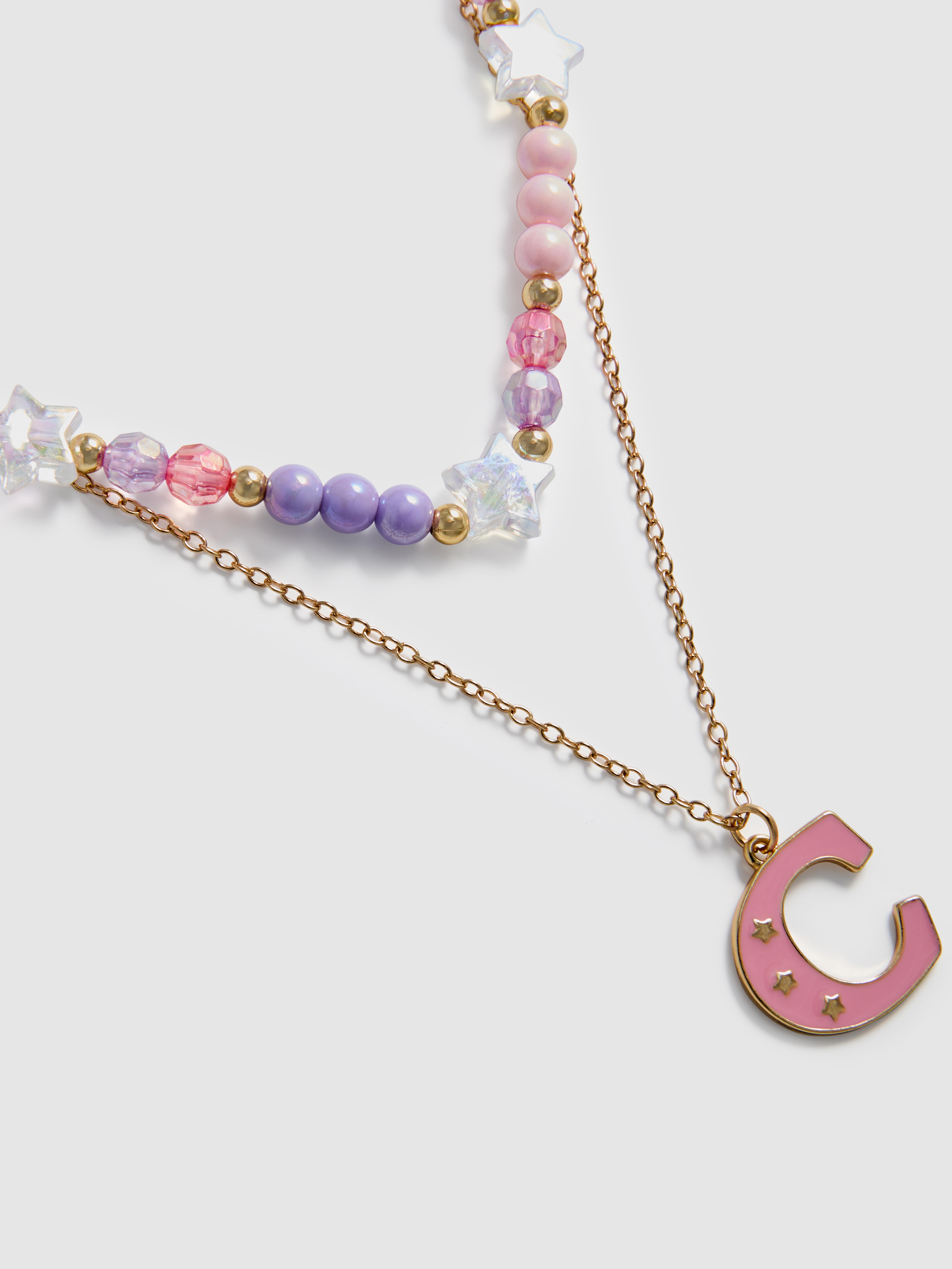 Vrstvený náhrdelník s iniciálou