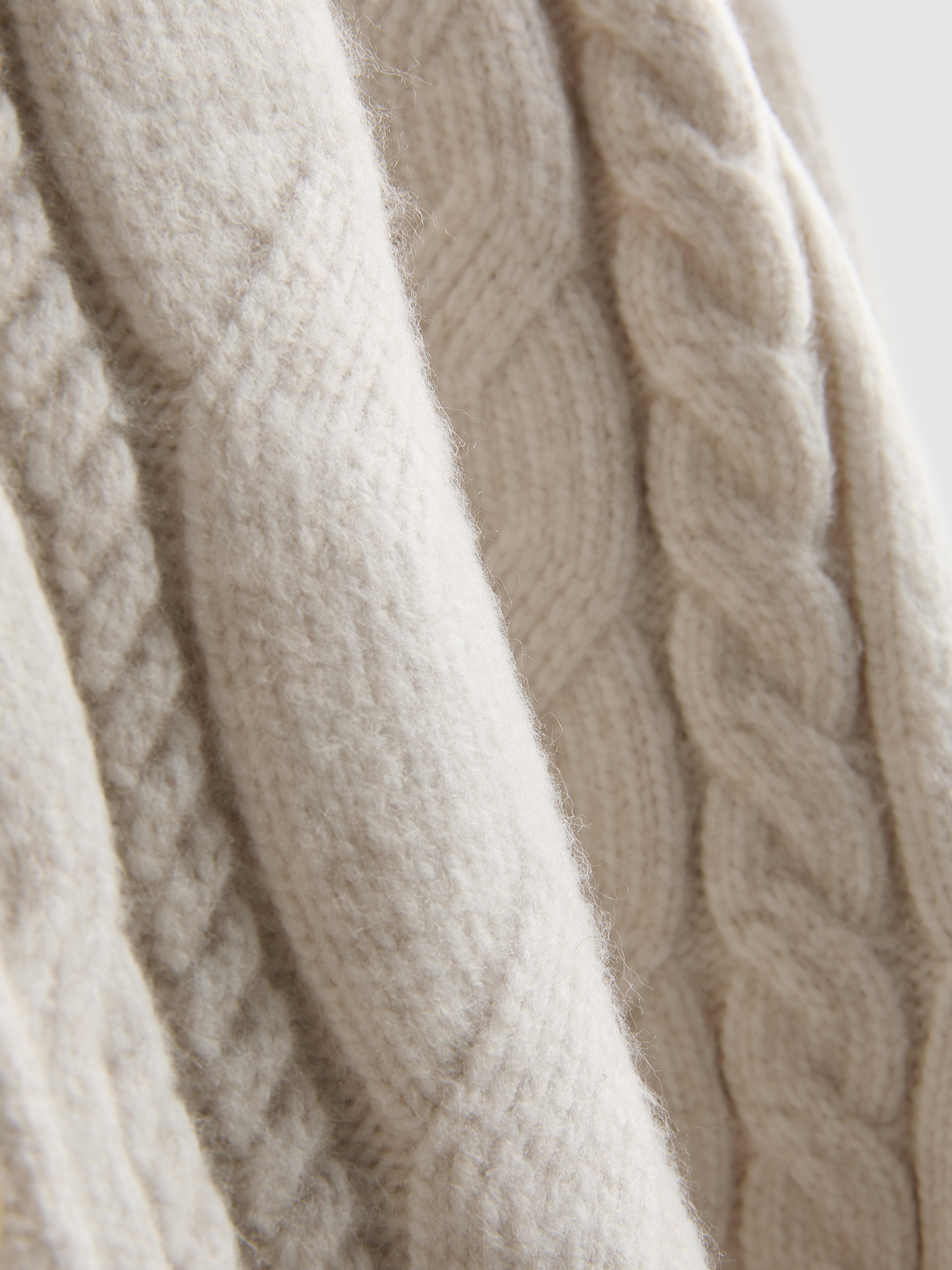 Cable Knit Crewneck Cardigan