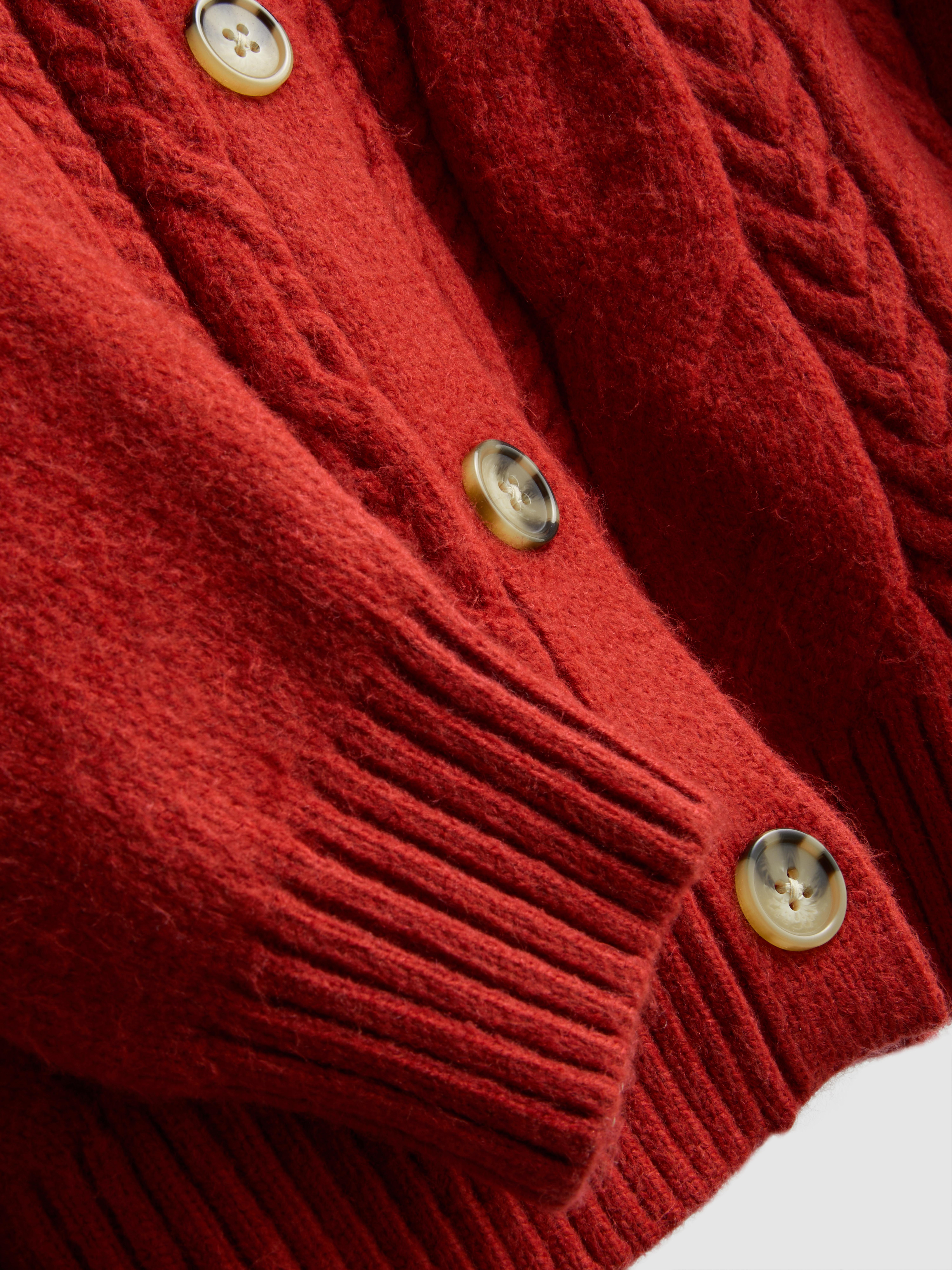 Cable Knit Crewneck Cardigan