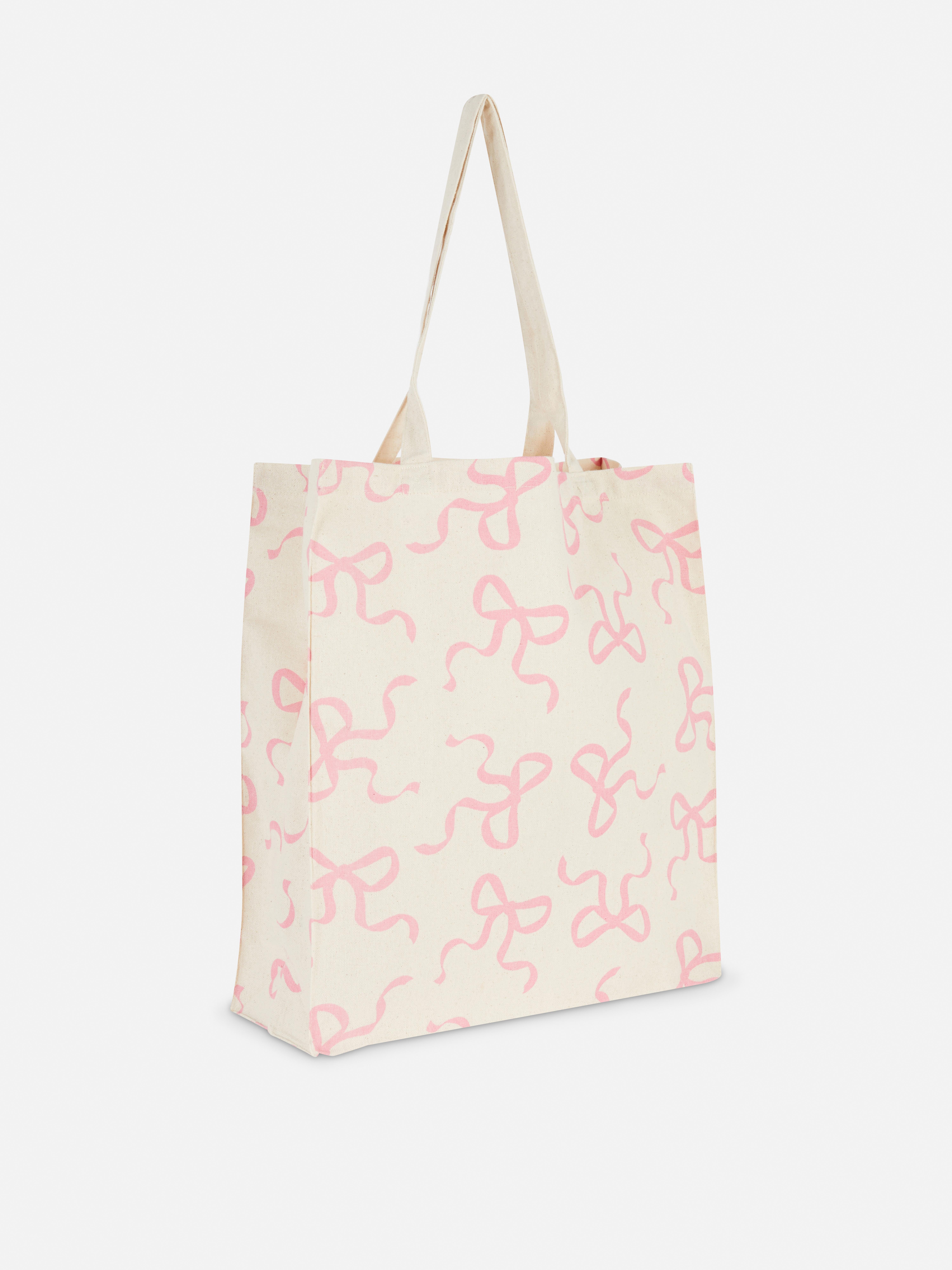 Cabas en toile à motif de nœuds