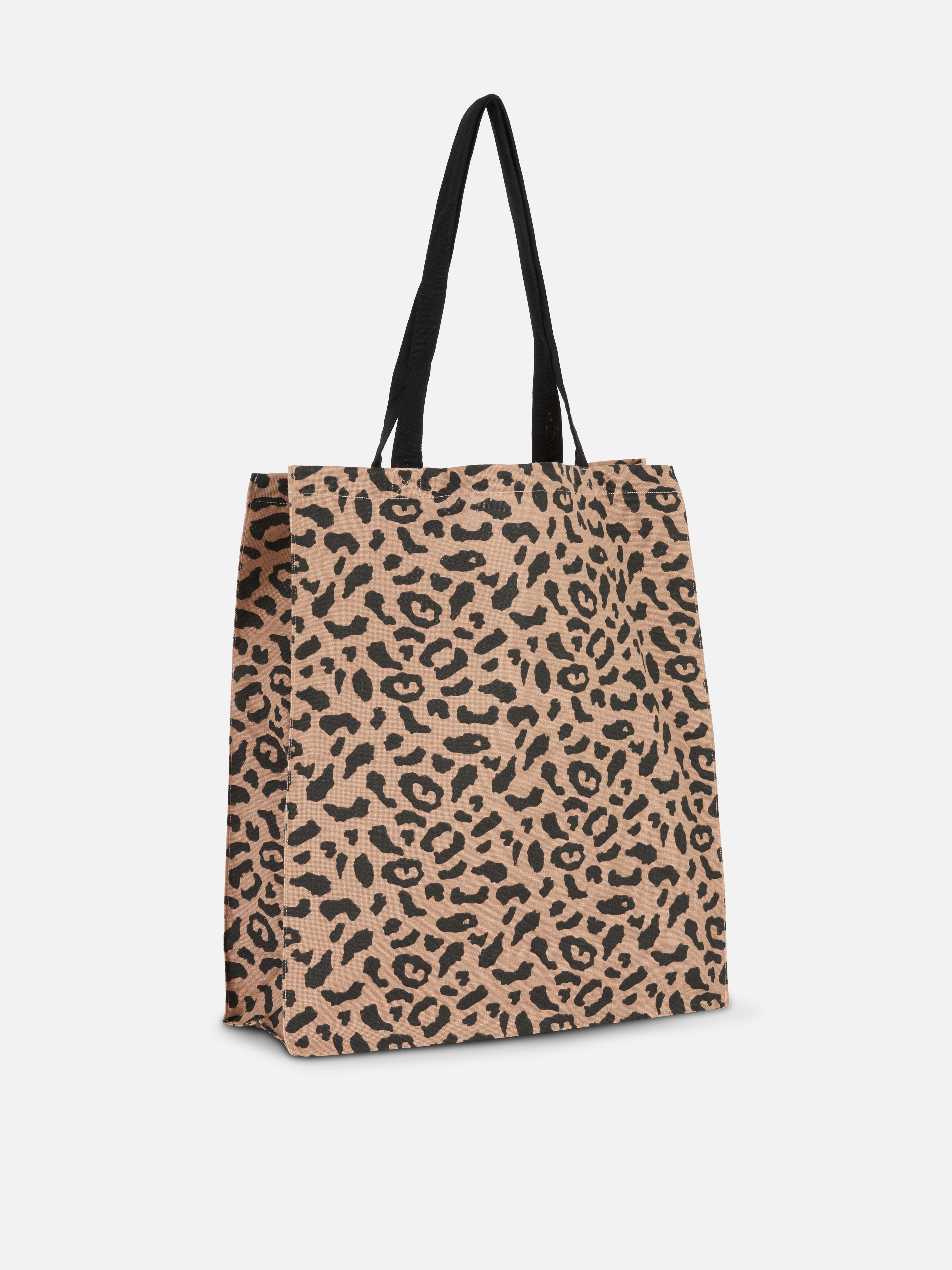 Płócienna torba shopper ze wzorem w cętki