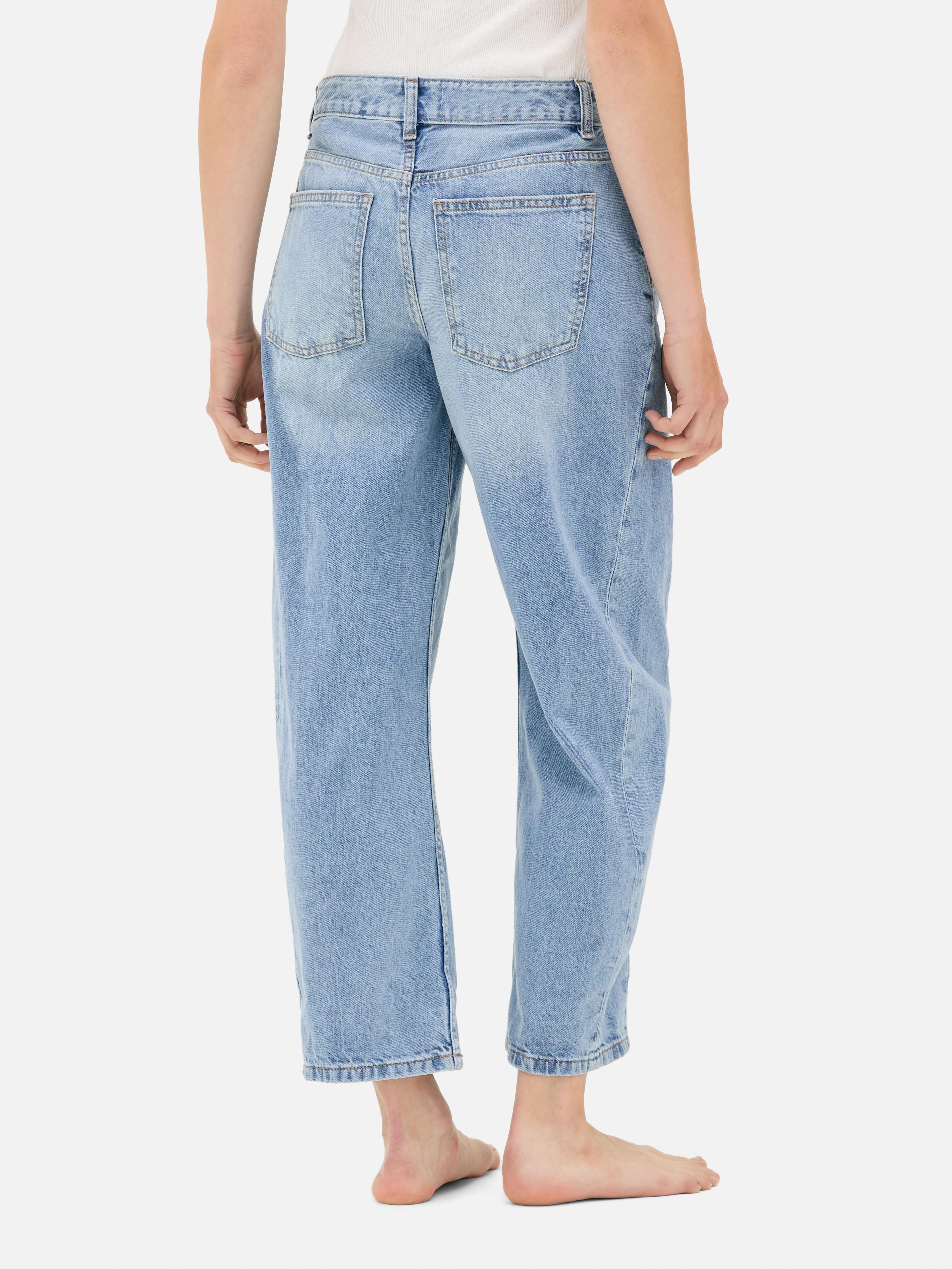 Mid-Rise Barrel Leg Jeans | Short - Long Lengths