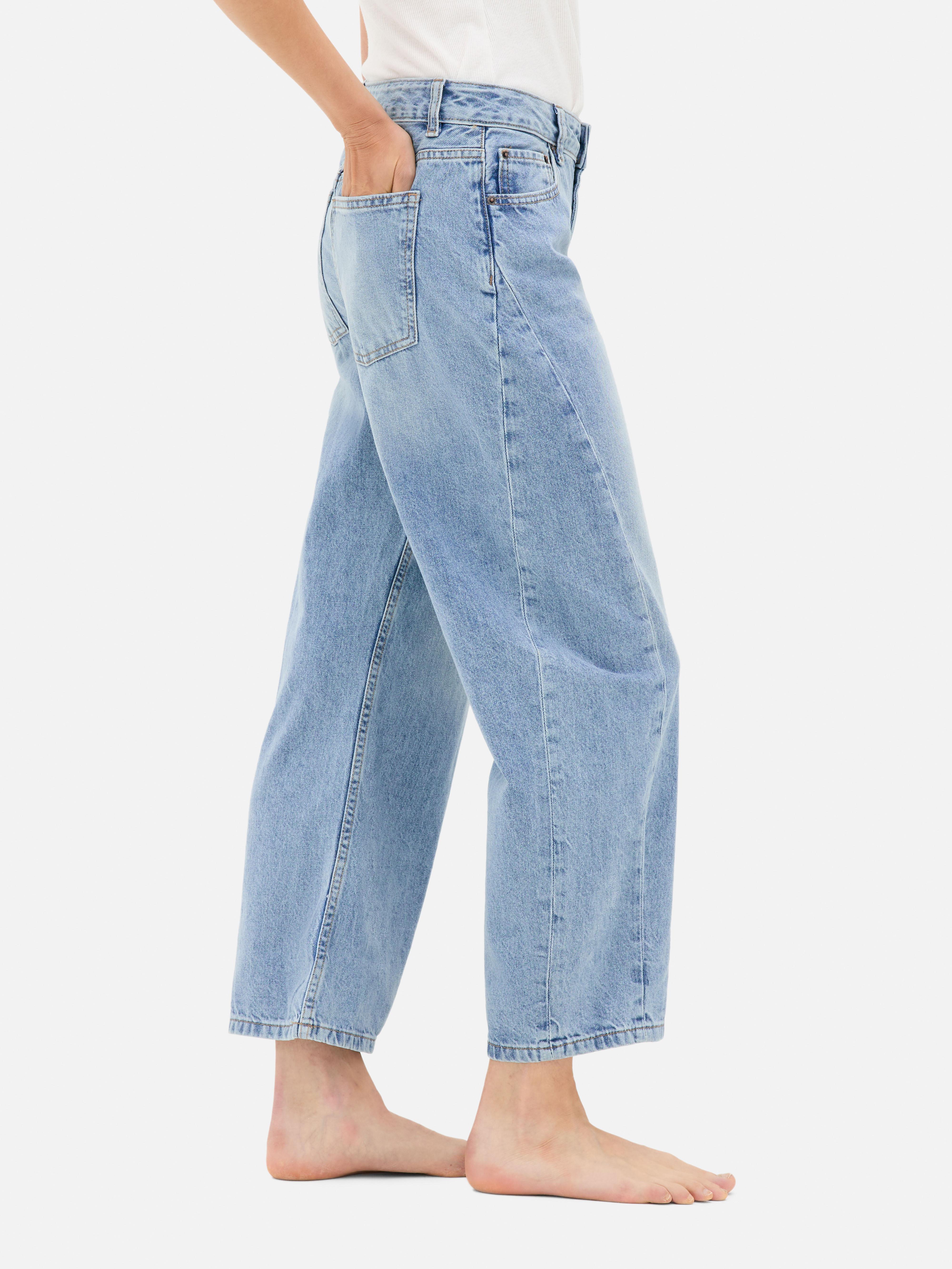 Mid-Rise Barrel Leg Jeans | Short - Long Lengths