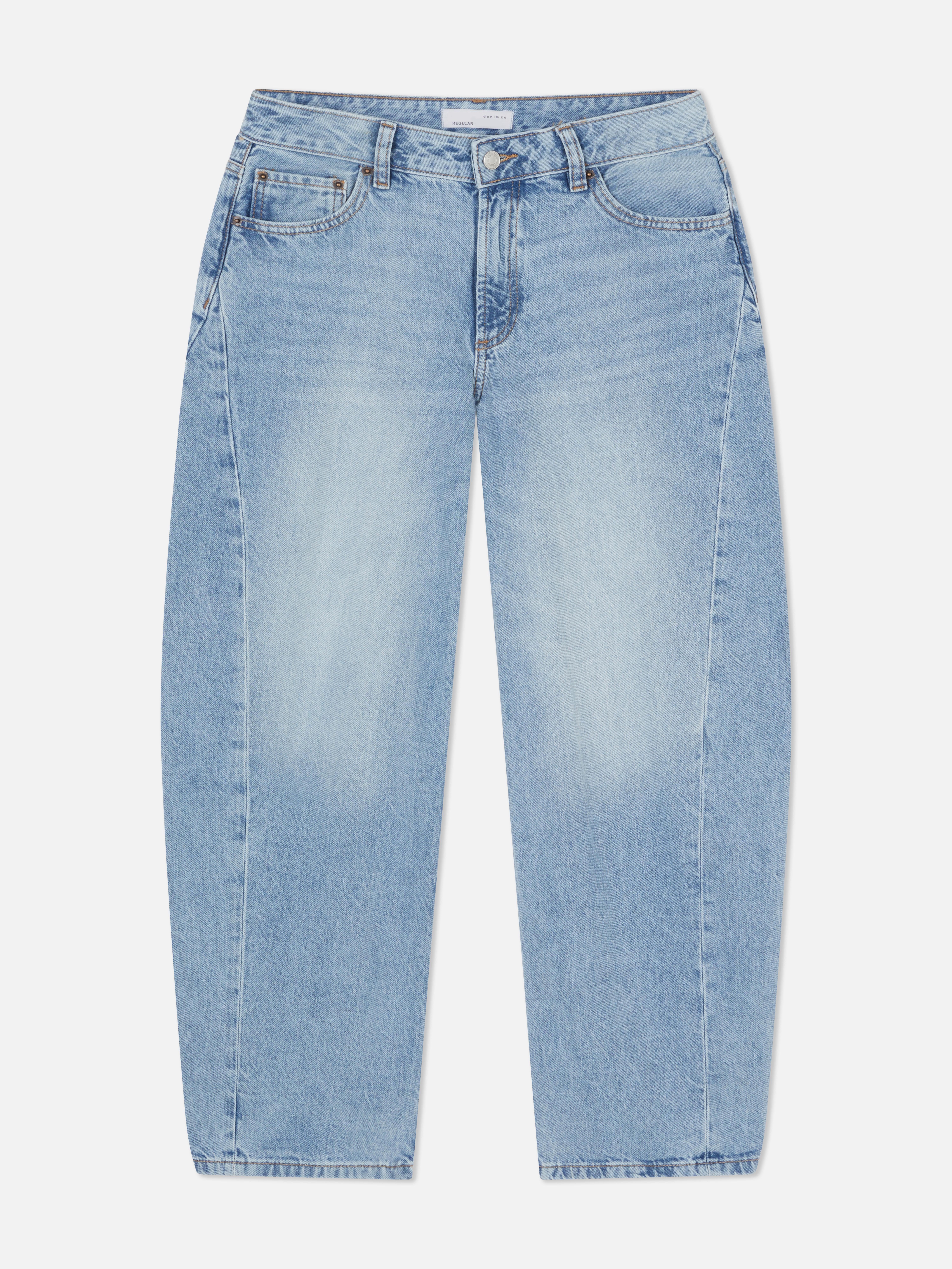 Mid-Rise Barrel Leg Jeans | Short - Long Lengths