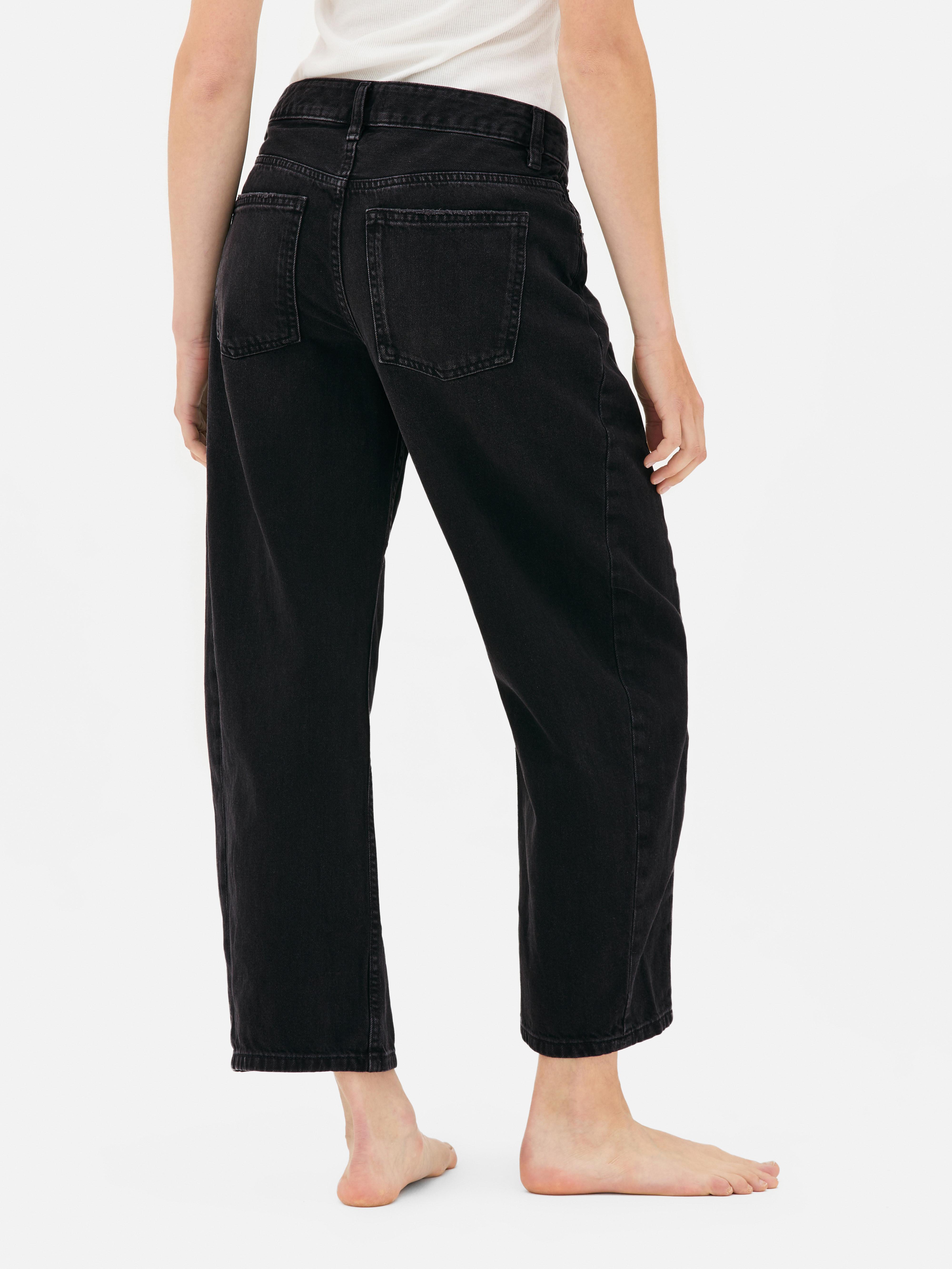 Mid-Rise Barrel Leg Jeans | Short - Long Lengths