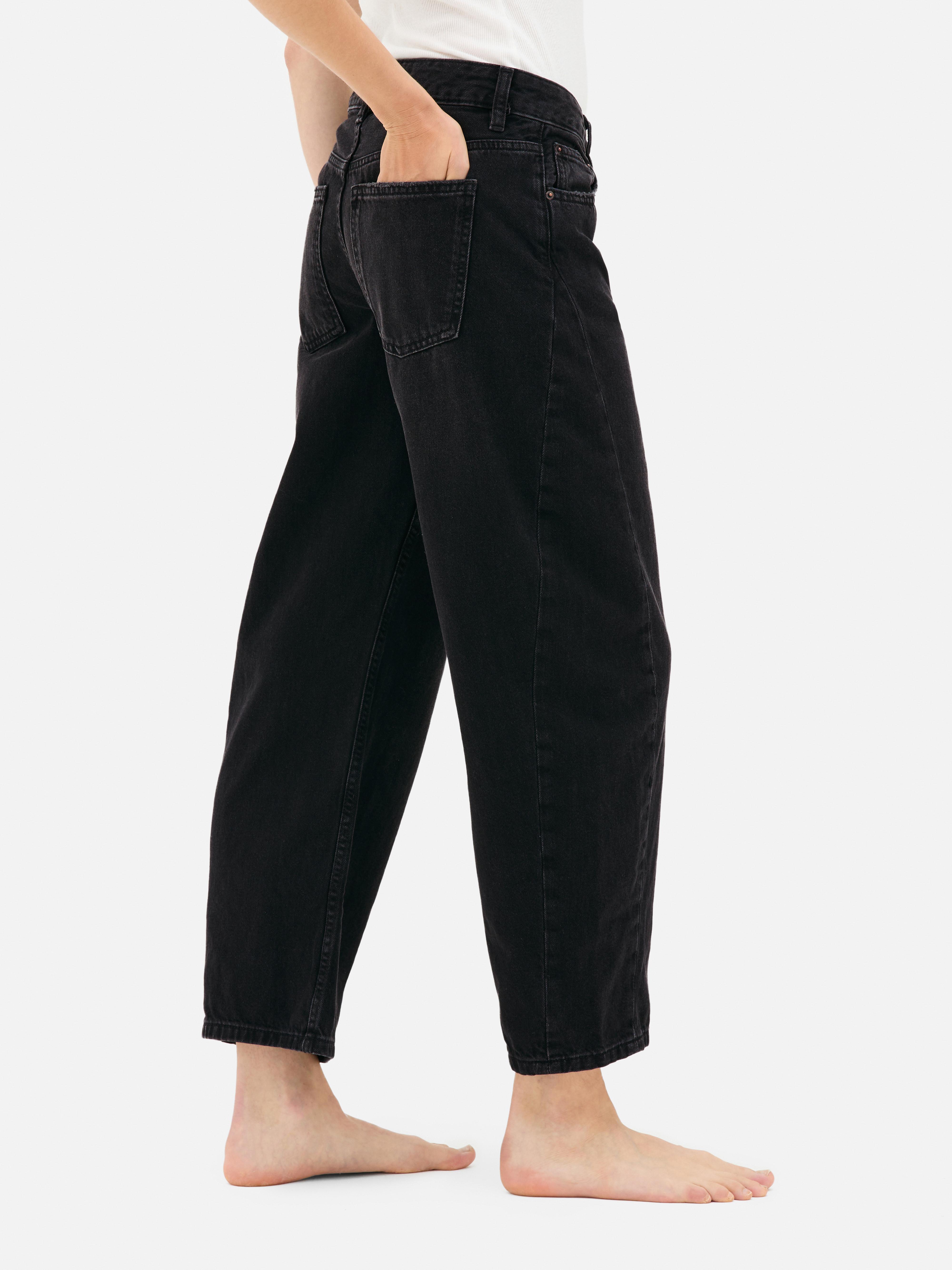Mid-Rise Barrel Leg Jeans | Short - Long Lengths