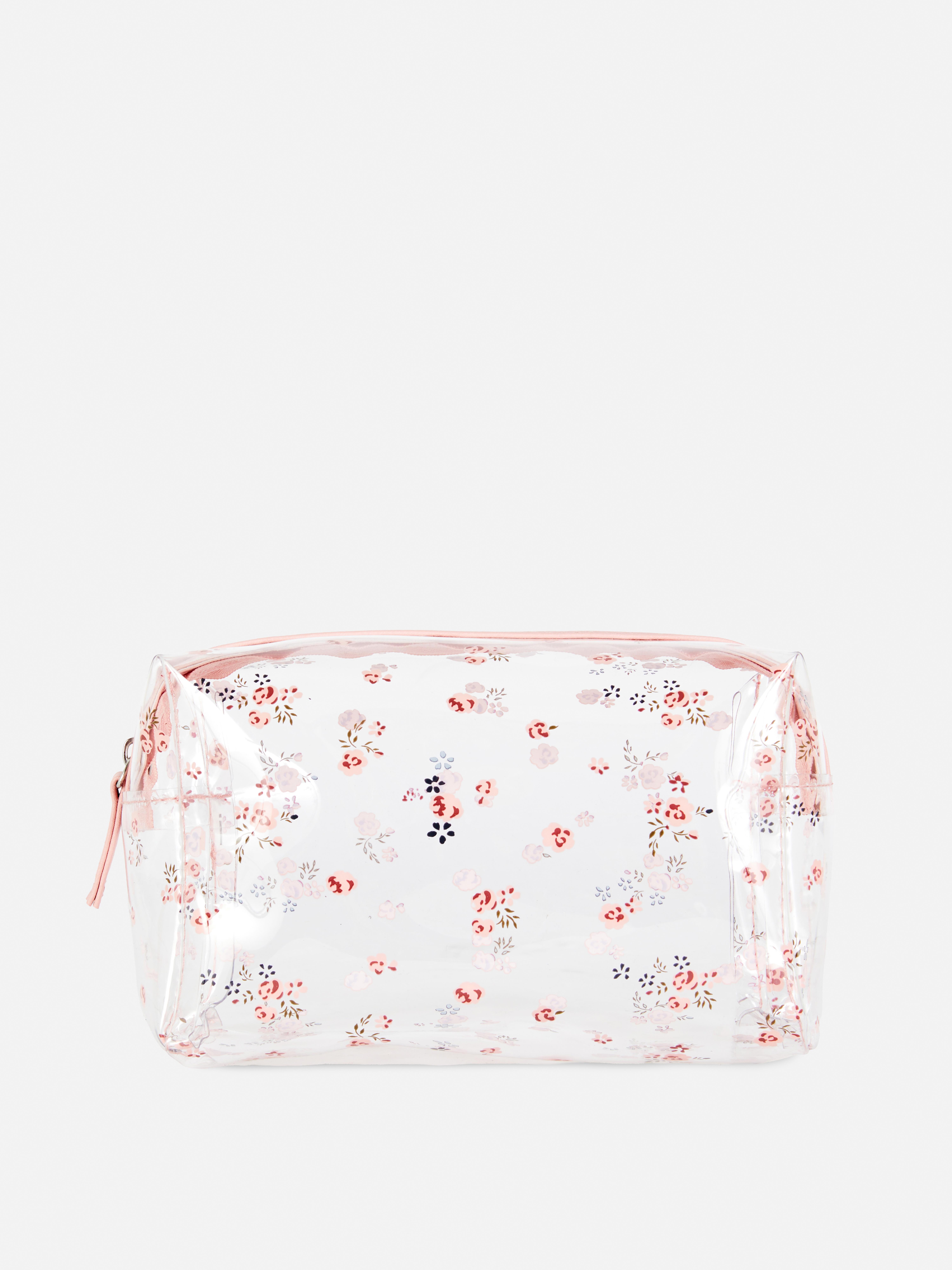 Floral Transparent Makeup Bag