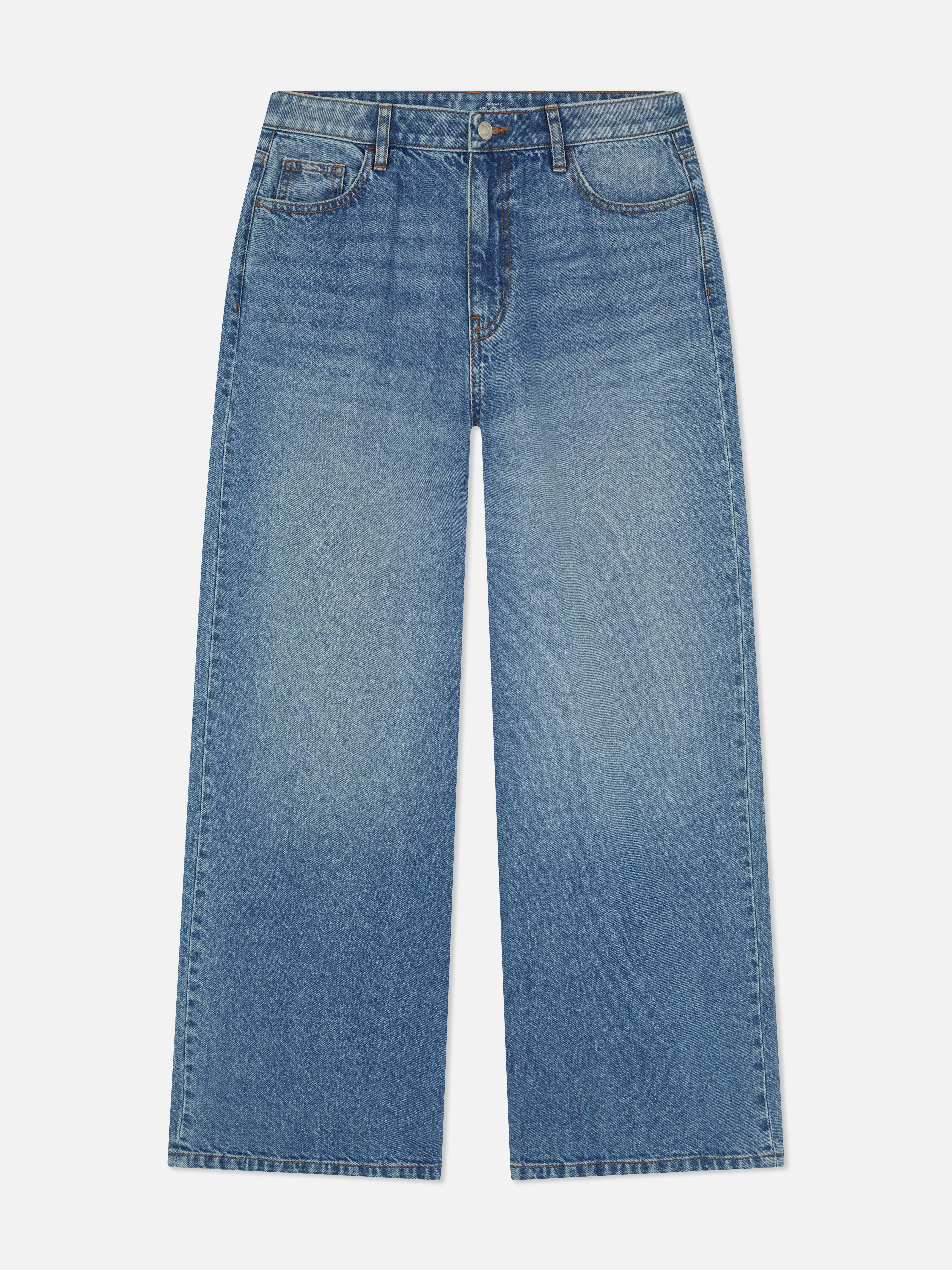Mid-Rise Wide Leg Jeans | Short - Long Lengths