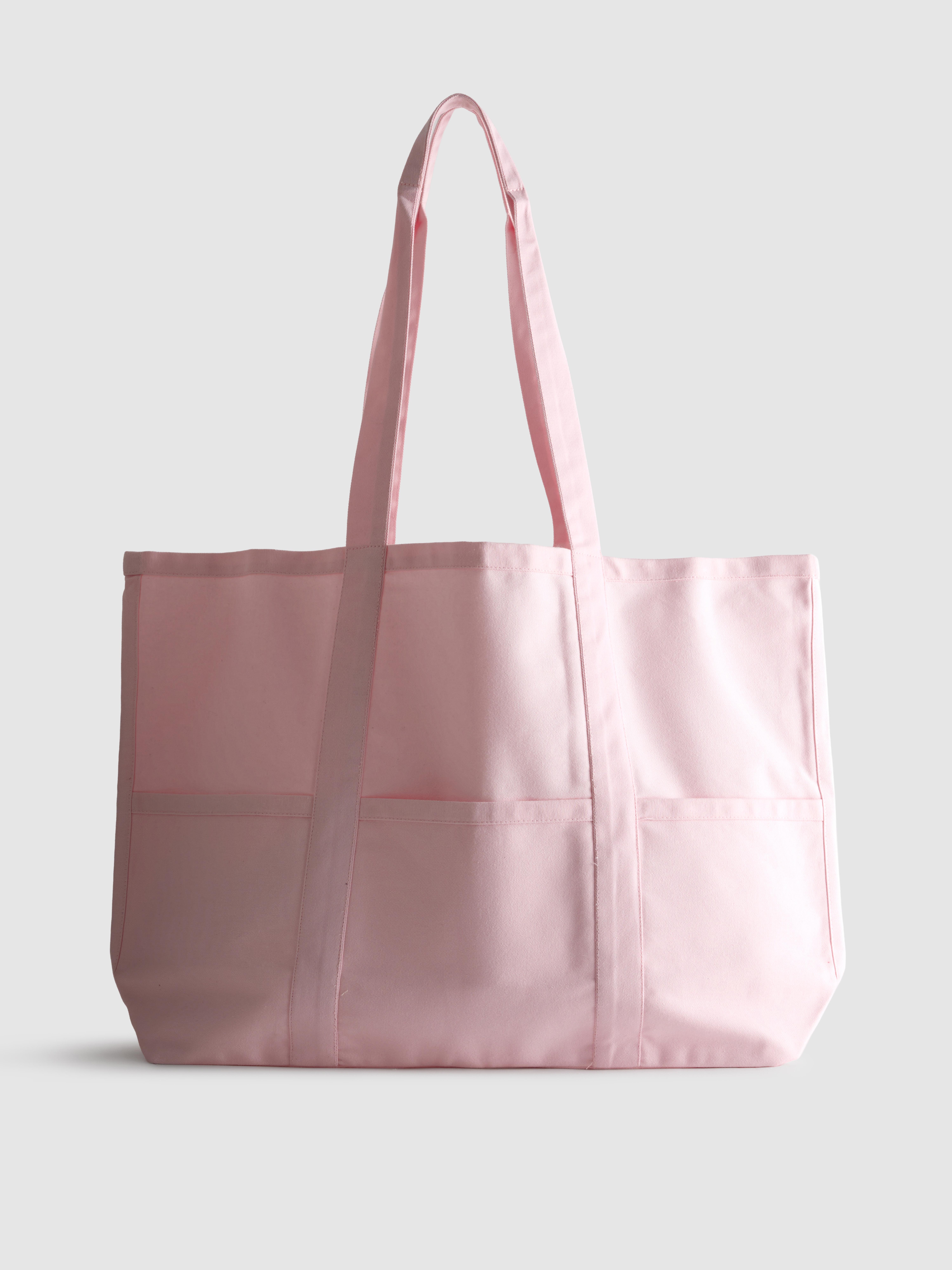 Women's Light Pink Large Multi Pocket Shopper Bag