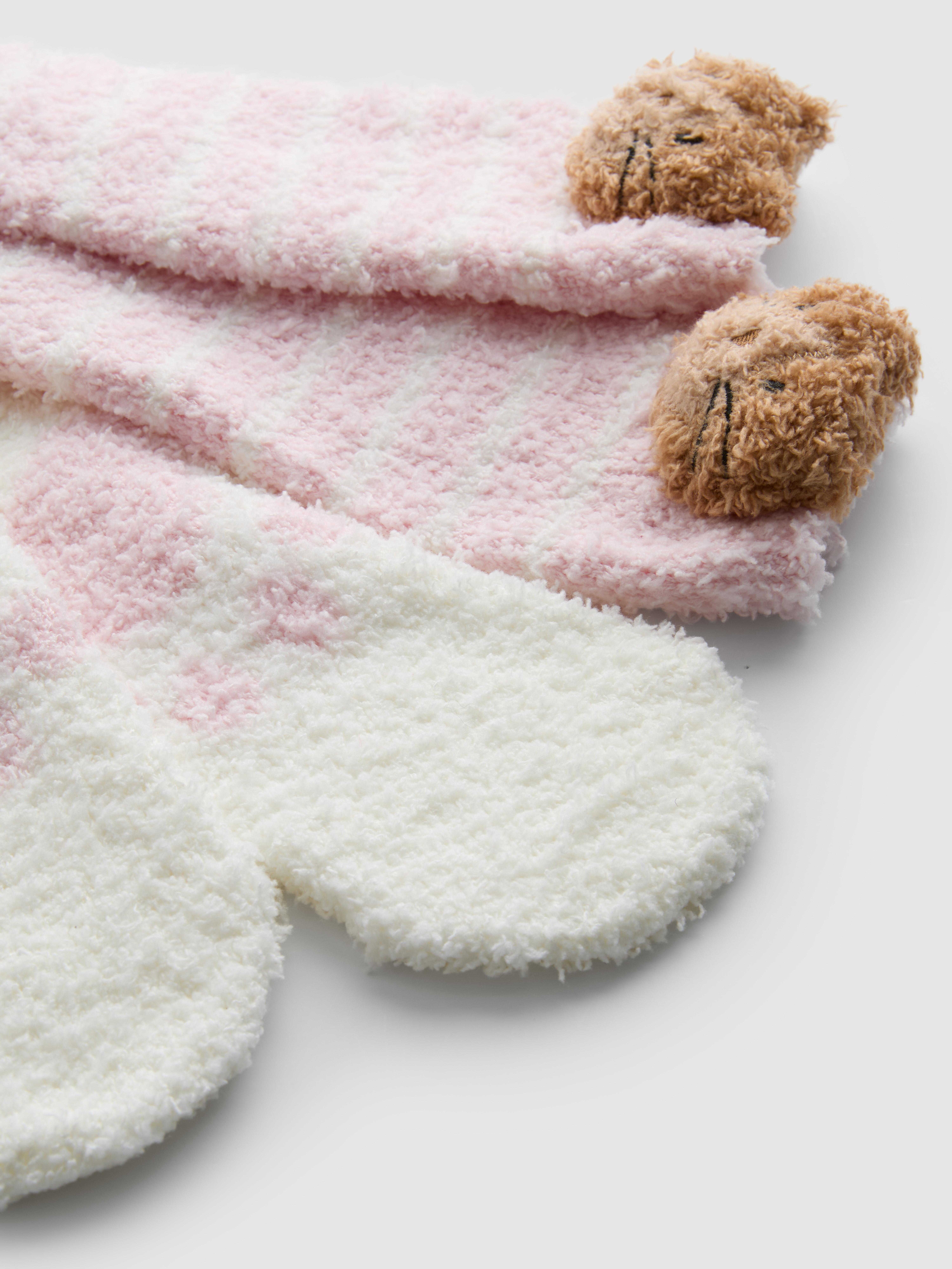 2pk Cosy Cat Slipper Socks
