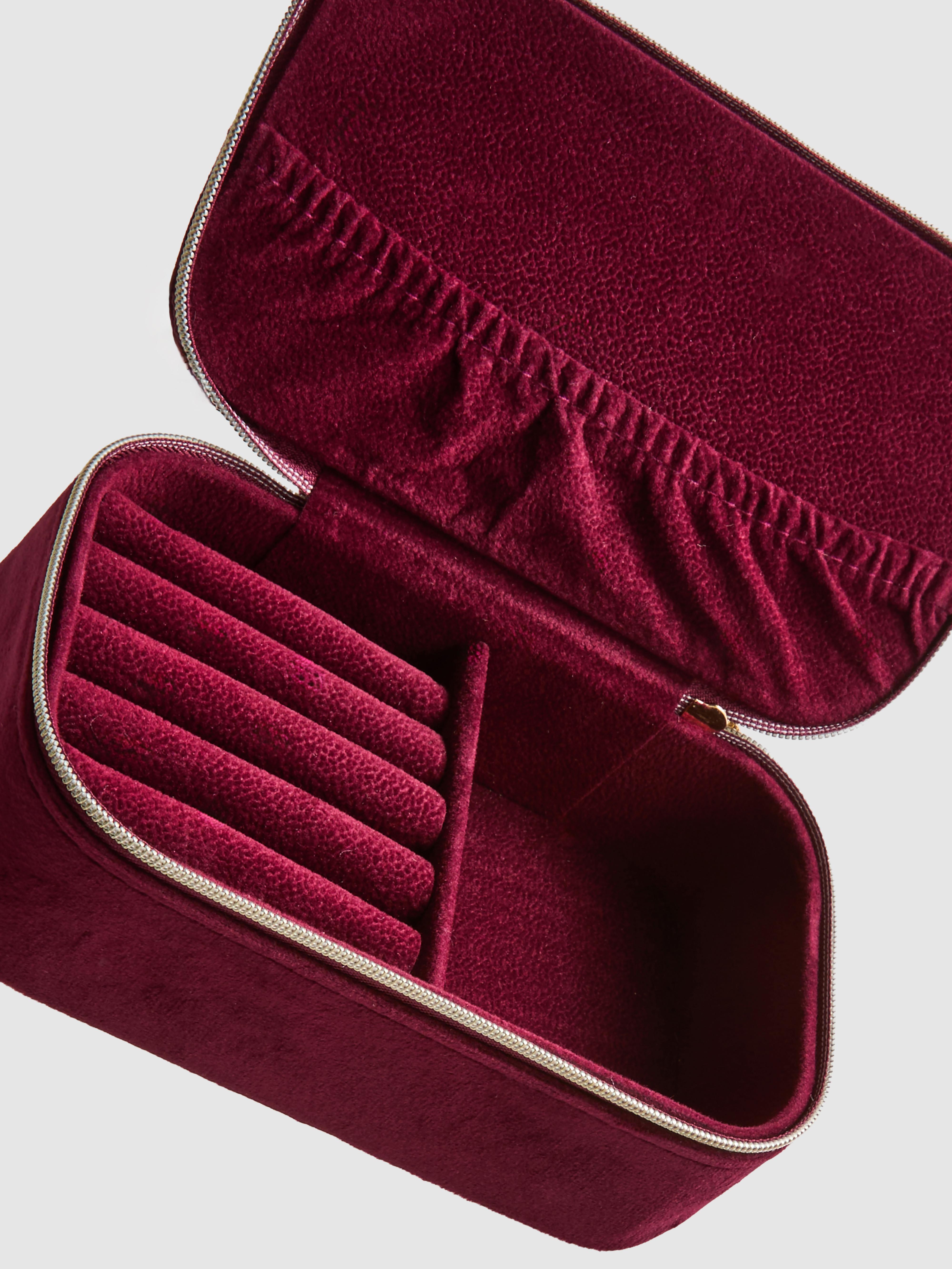 Rectangle Velvet Initial Jewellery Box