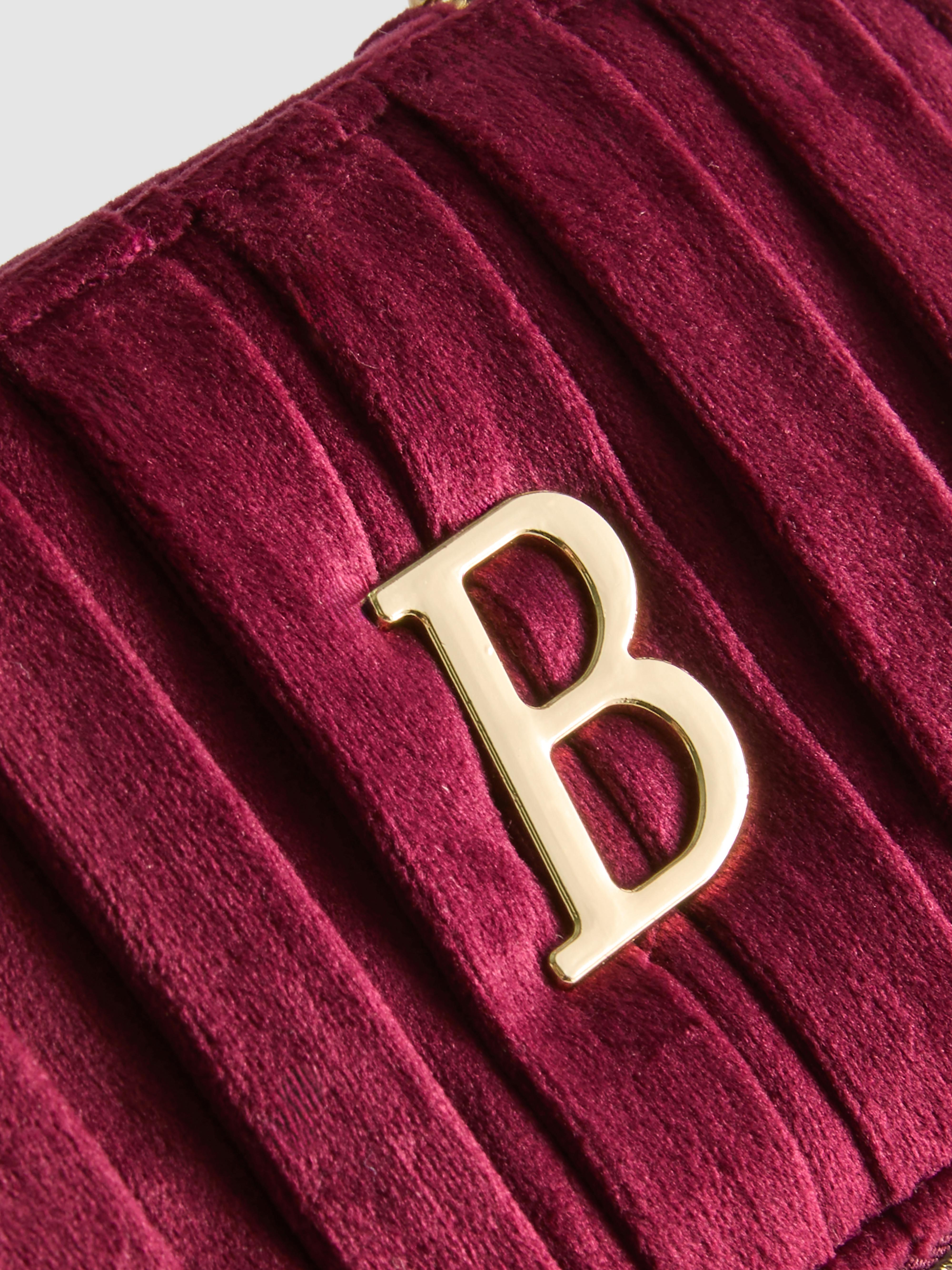 Rectangle Velvet Initial Jewellery Box