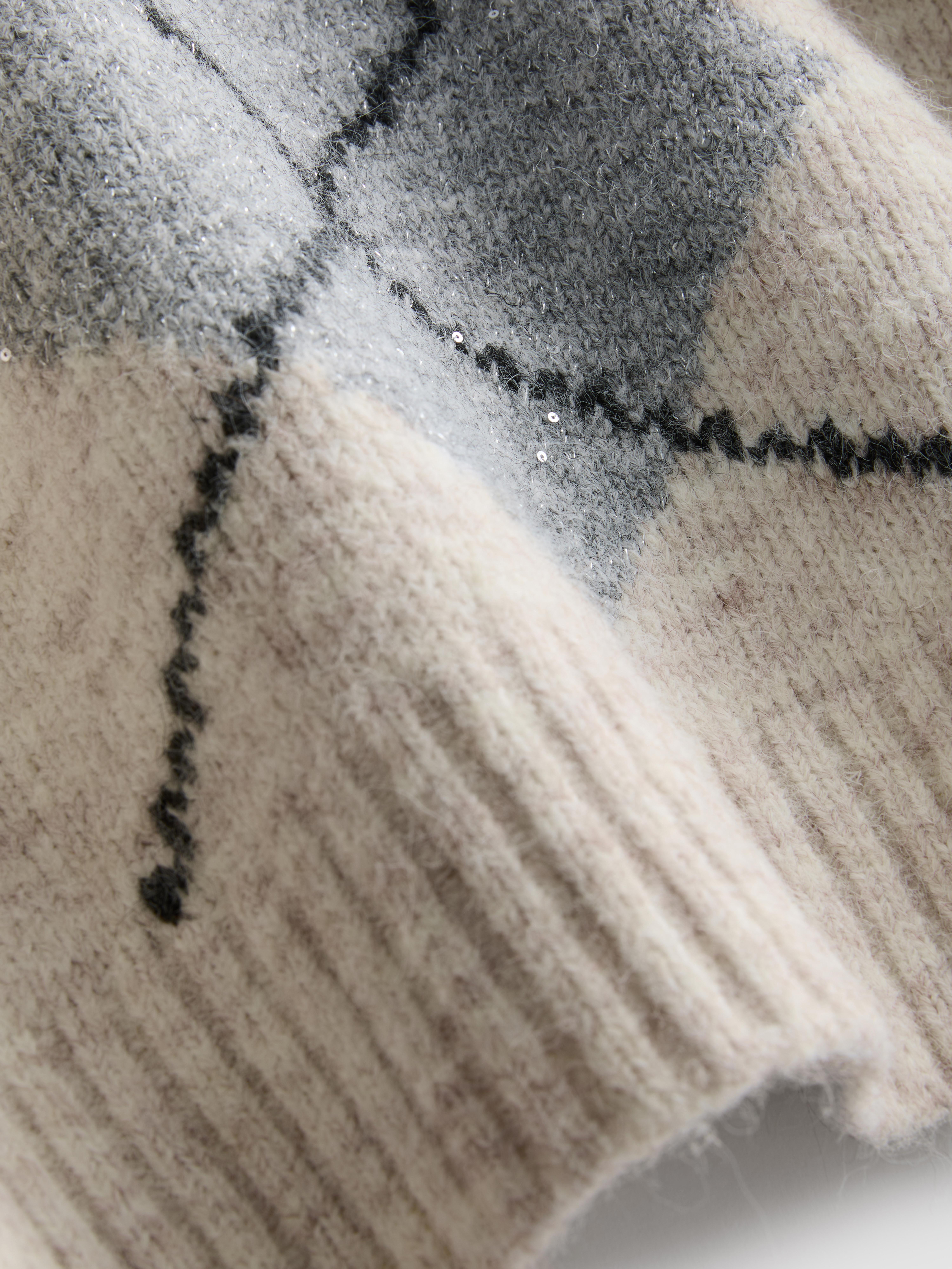 Knitted Argyle Detail Jumper