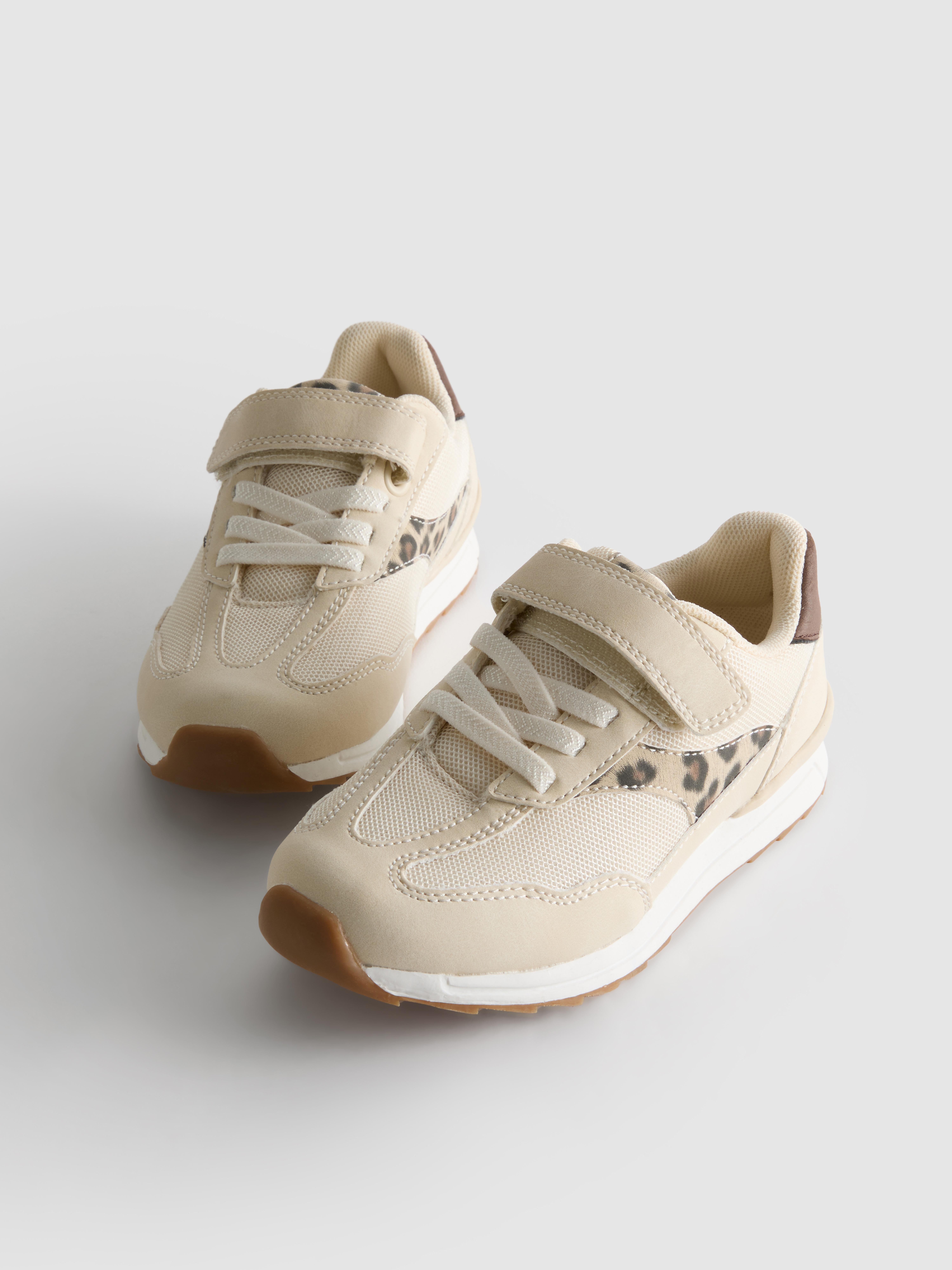 Girls Beige Low Top Sneakers