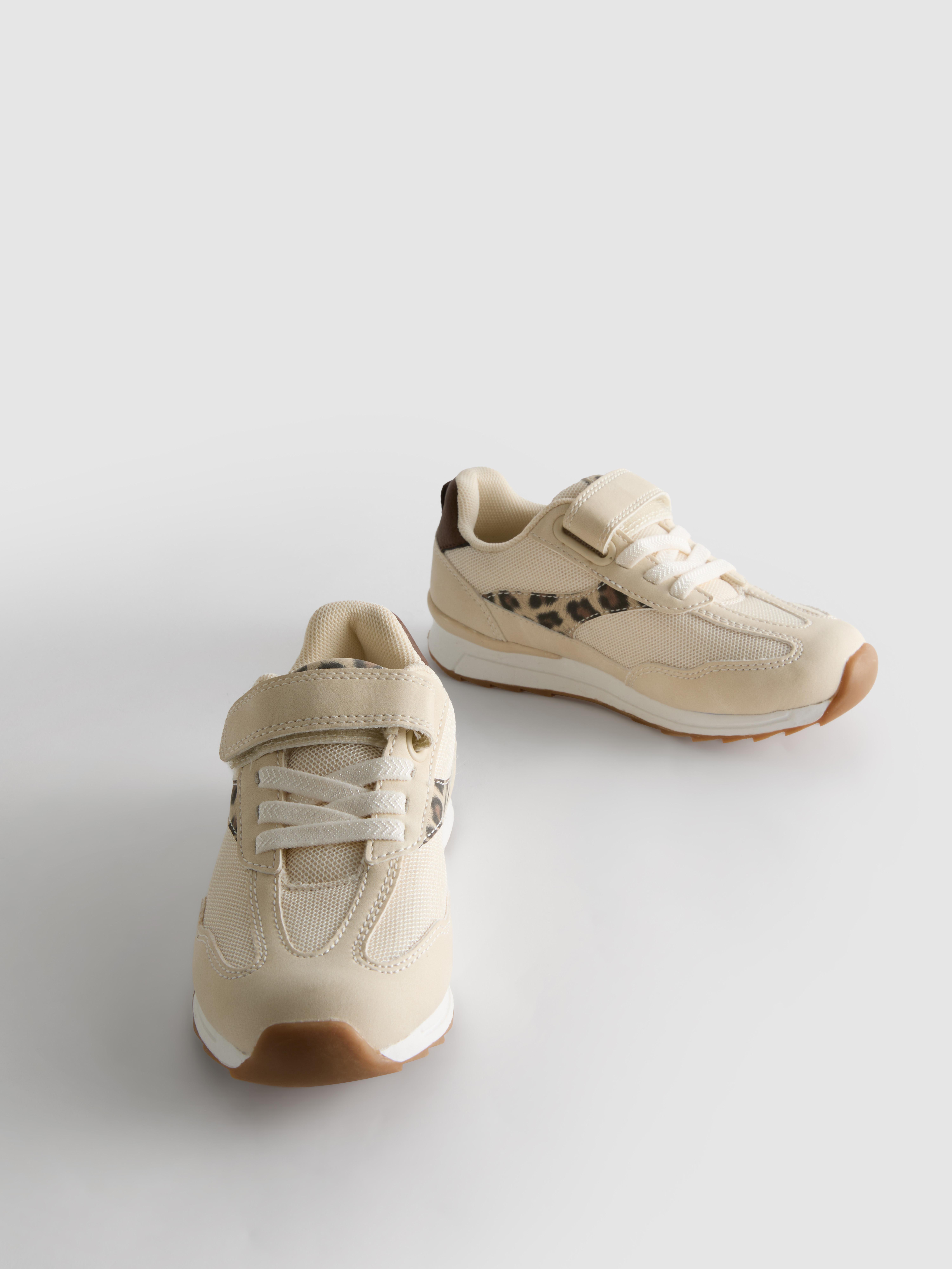 Girls Beige Low Top Sneakers