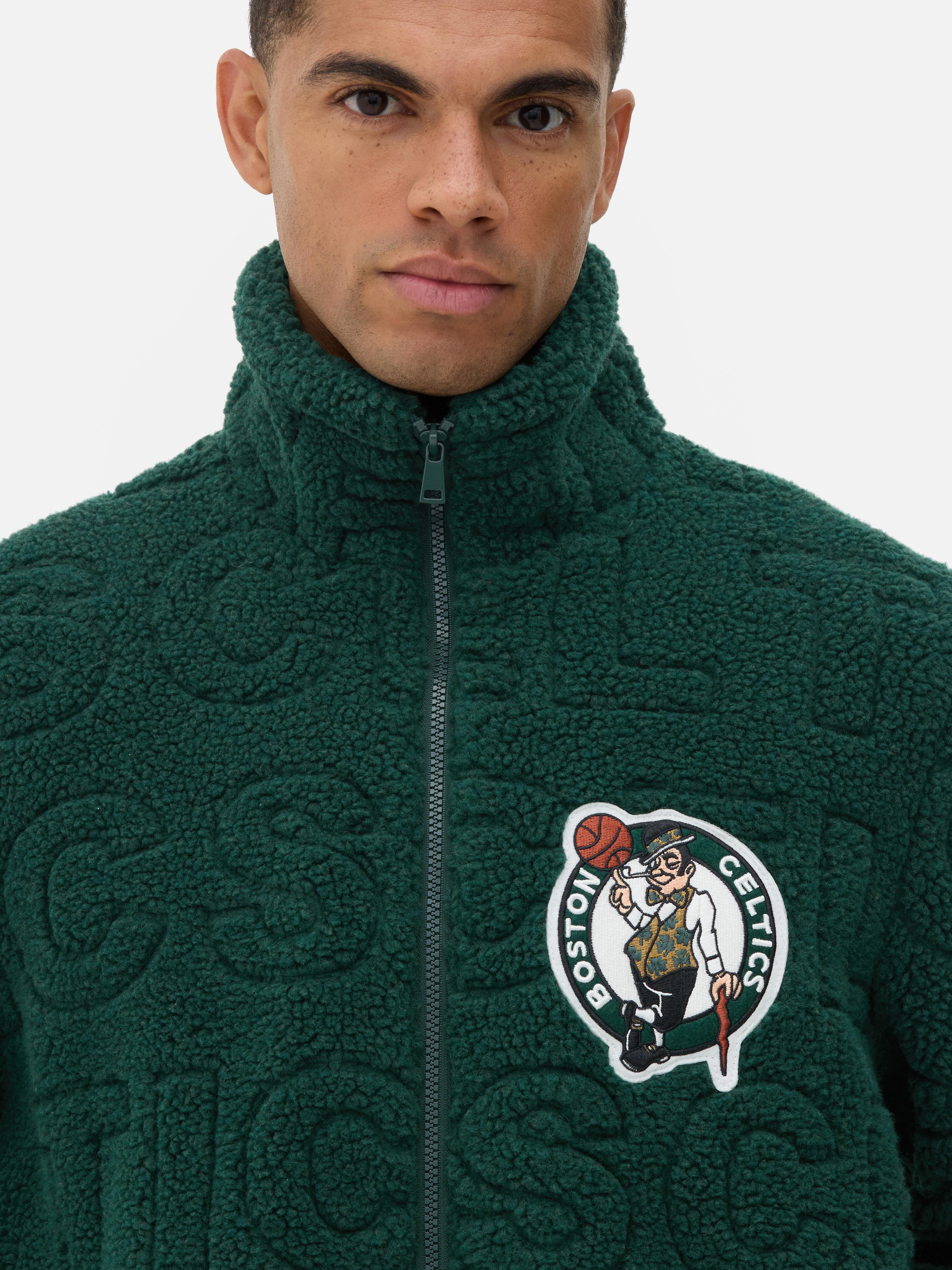 Men's Green NBA Boston Celtics Zip-Up Fleece Jacket
