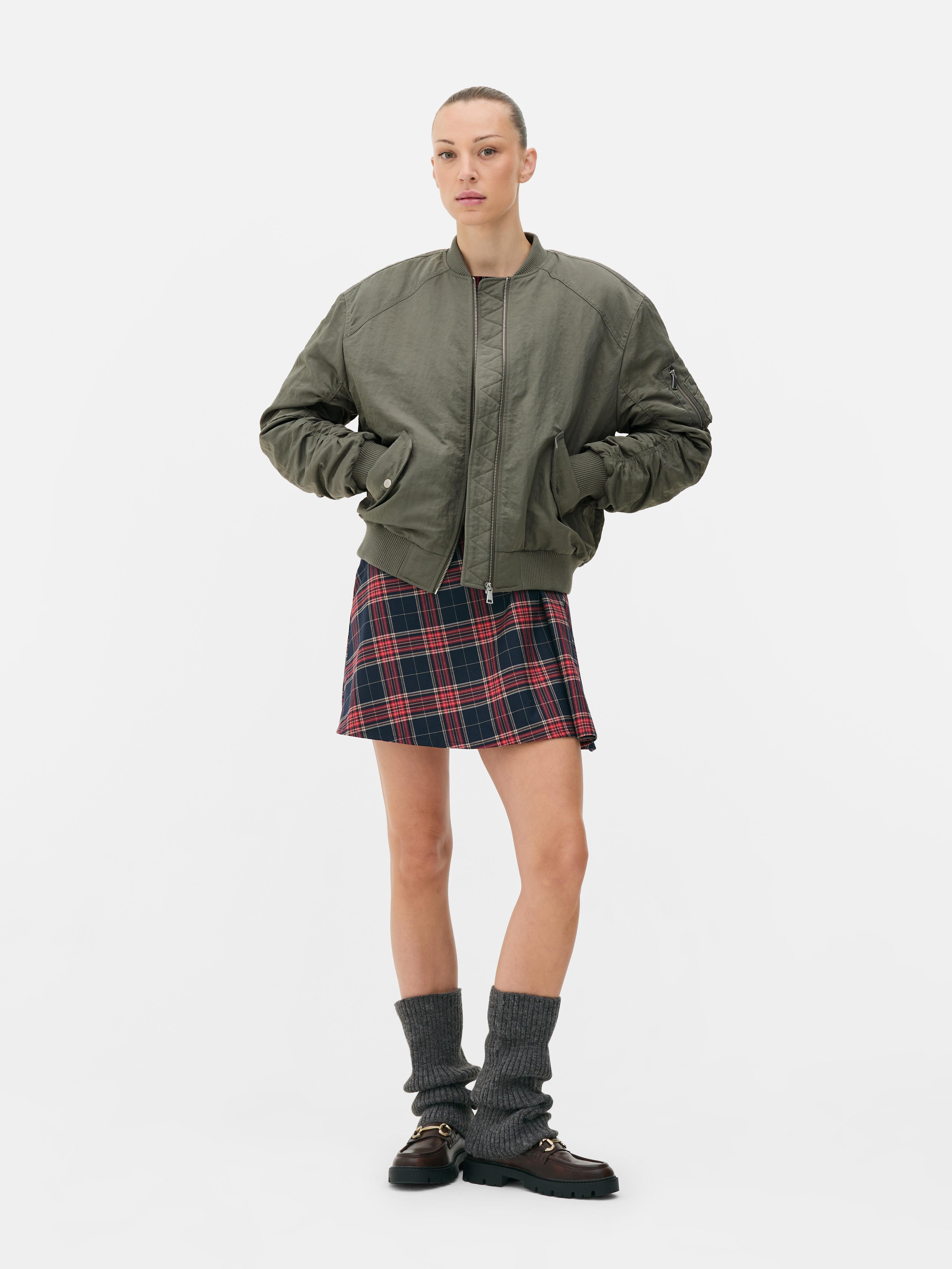 Blouson bomber à manches ruchées Rita Ora