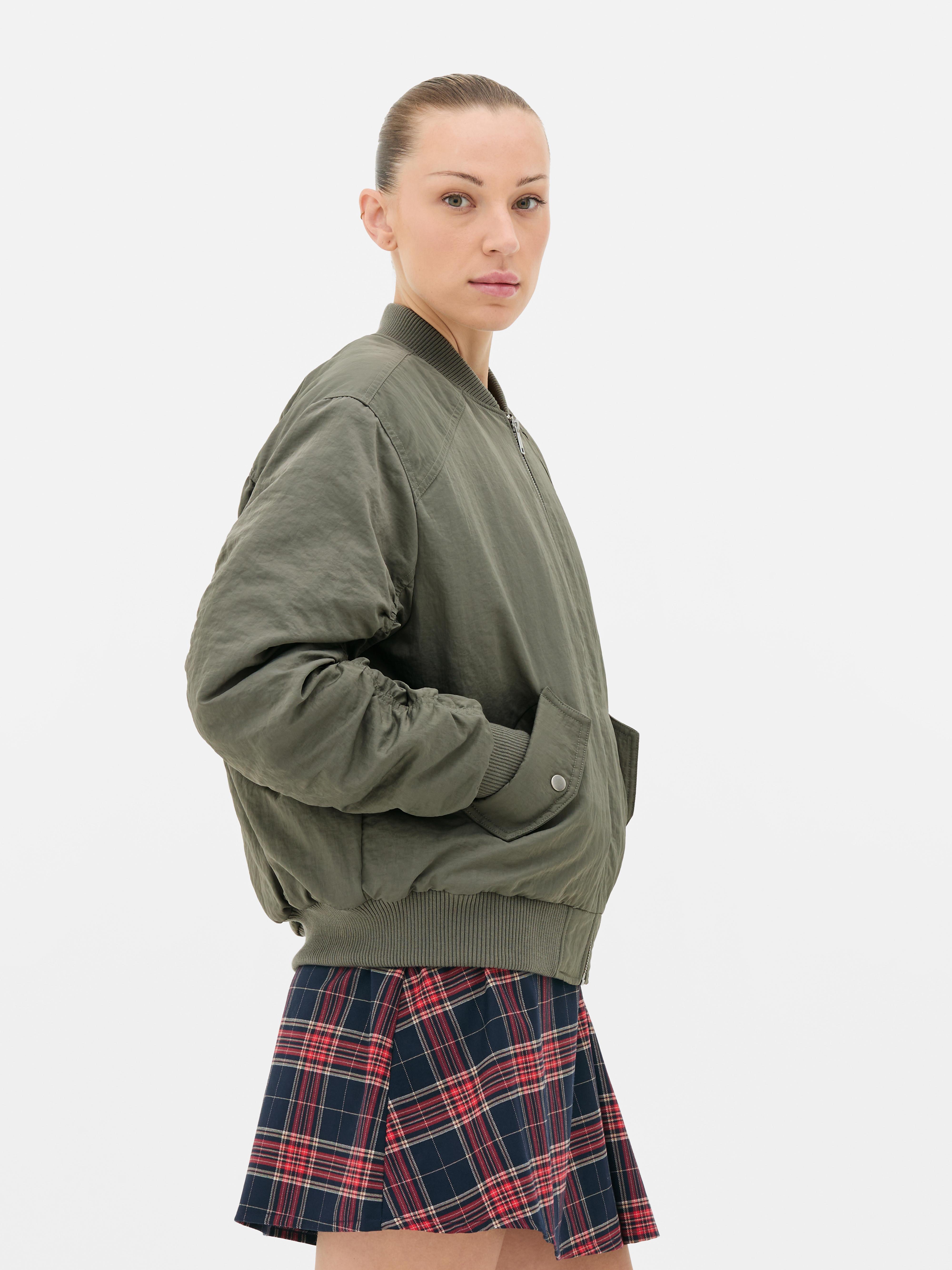 Blouson bomber à manches ruchées Rita Ora