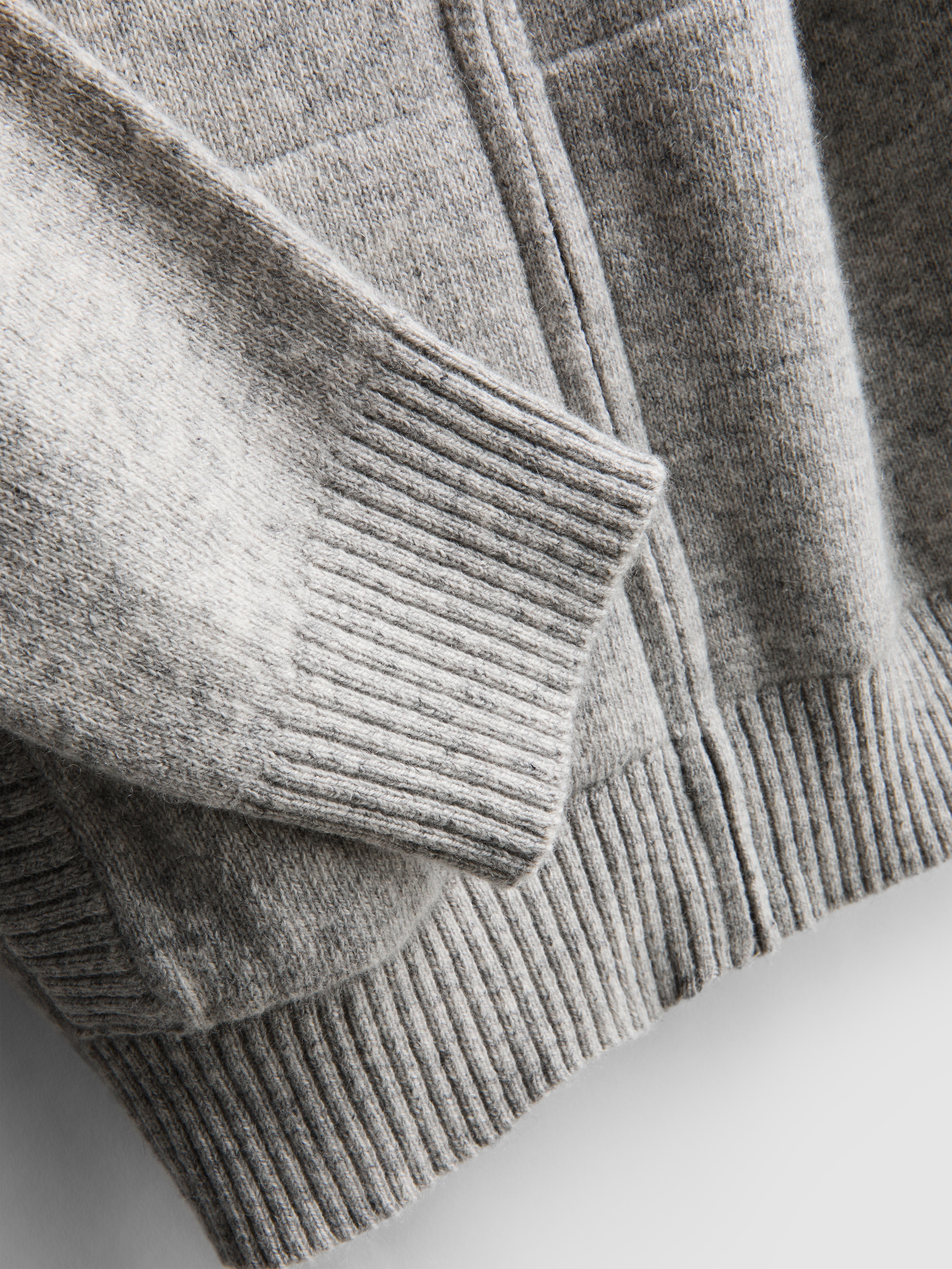 Women's Gray Heather The Edit Wool Mix Zip-Up Hoodie