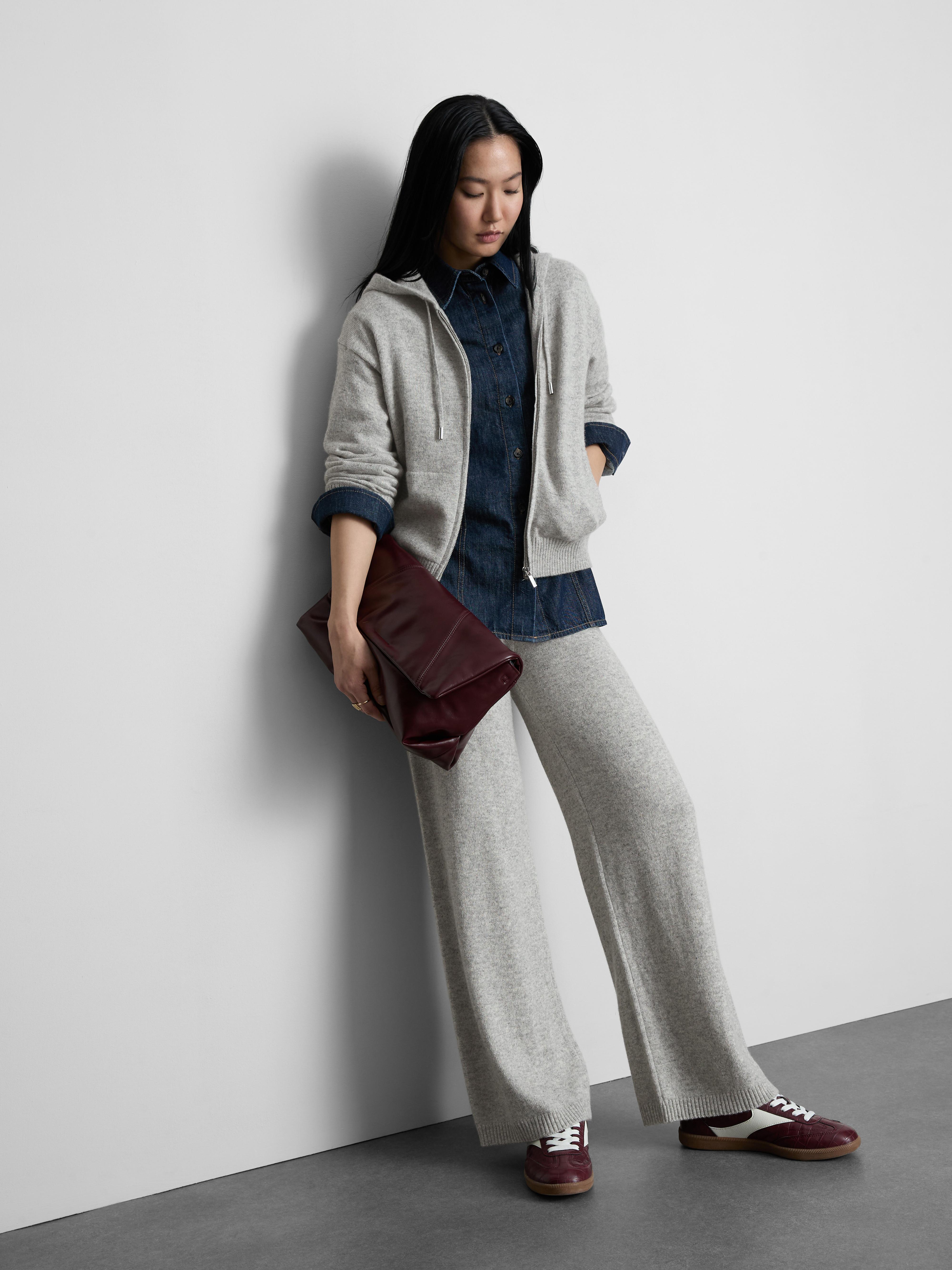 Women's Gray Heather The Edit Cozy Ribbed Pants