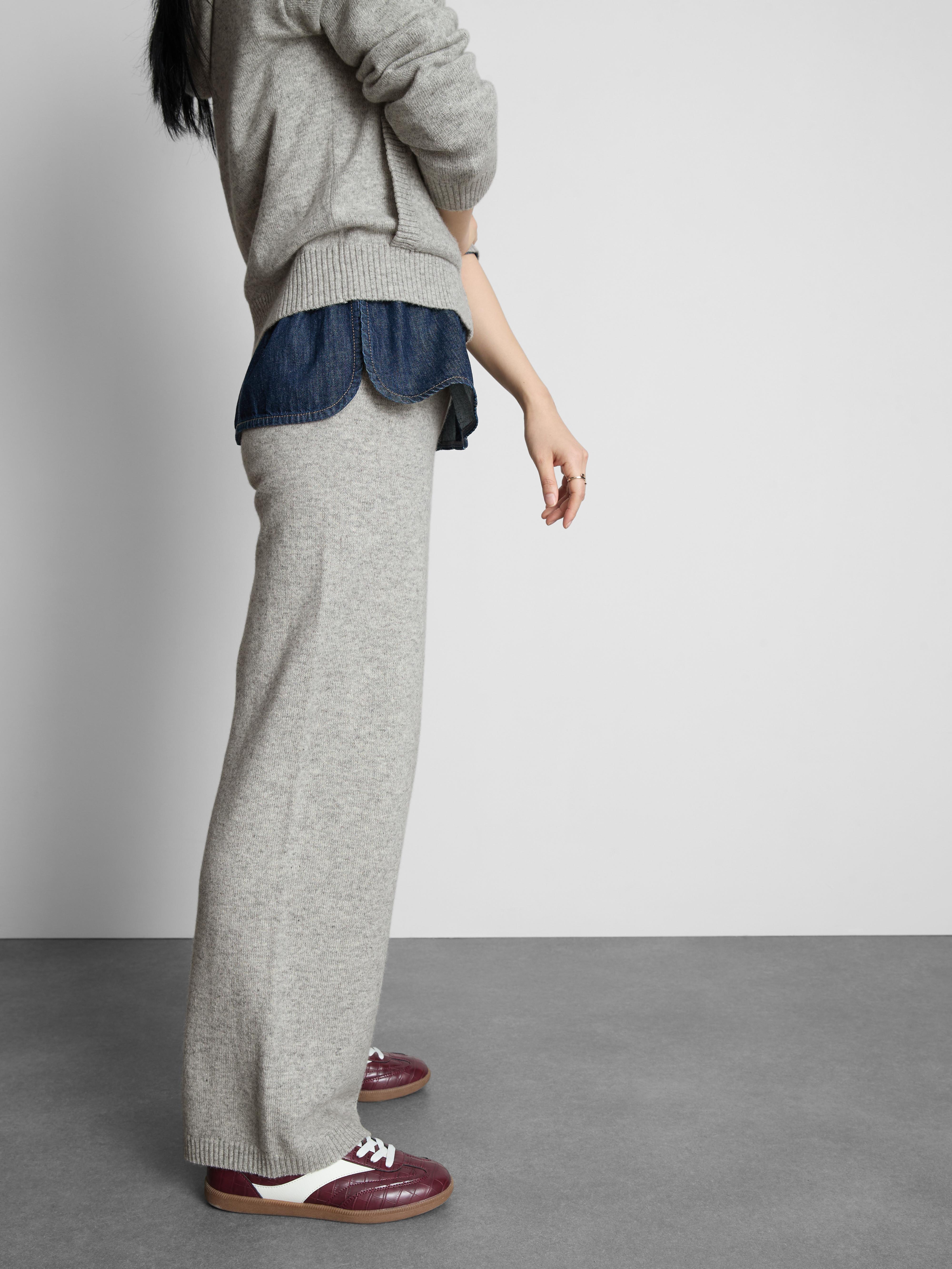 Women's Gray Heather The Edit Cozy Ribbed Pants