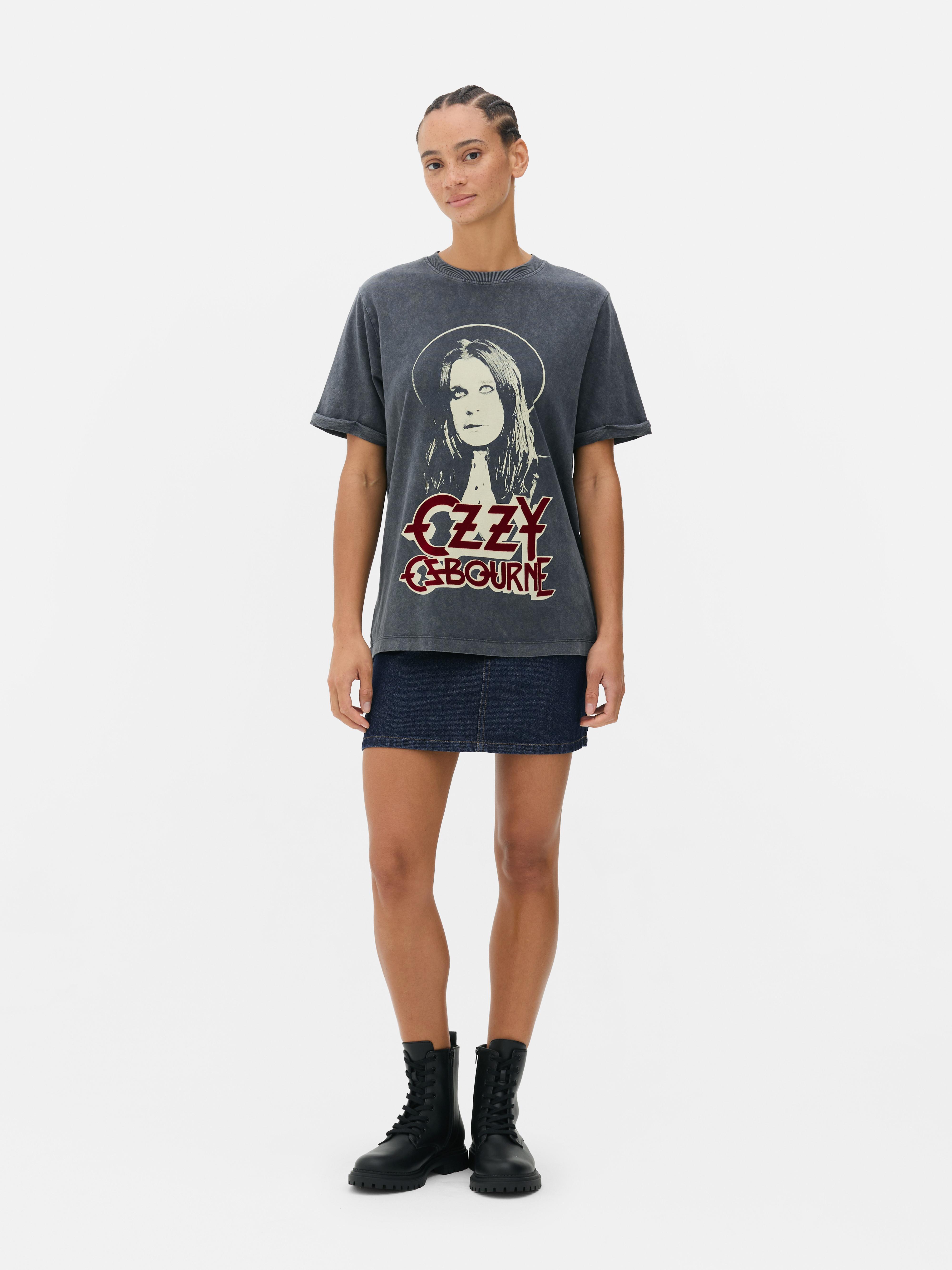 Luźny T-shirt z wizerunkiem Ozzy'ego Osbourne'a