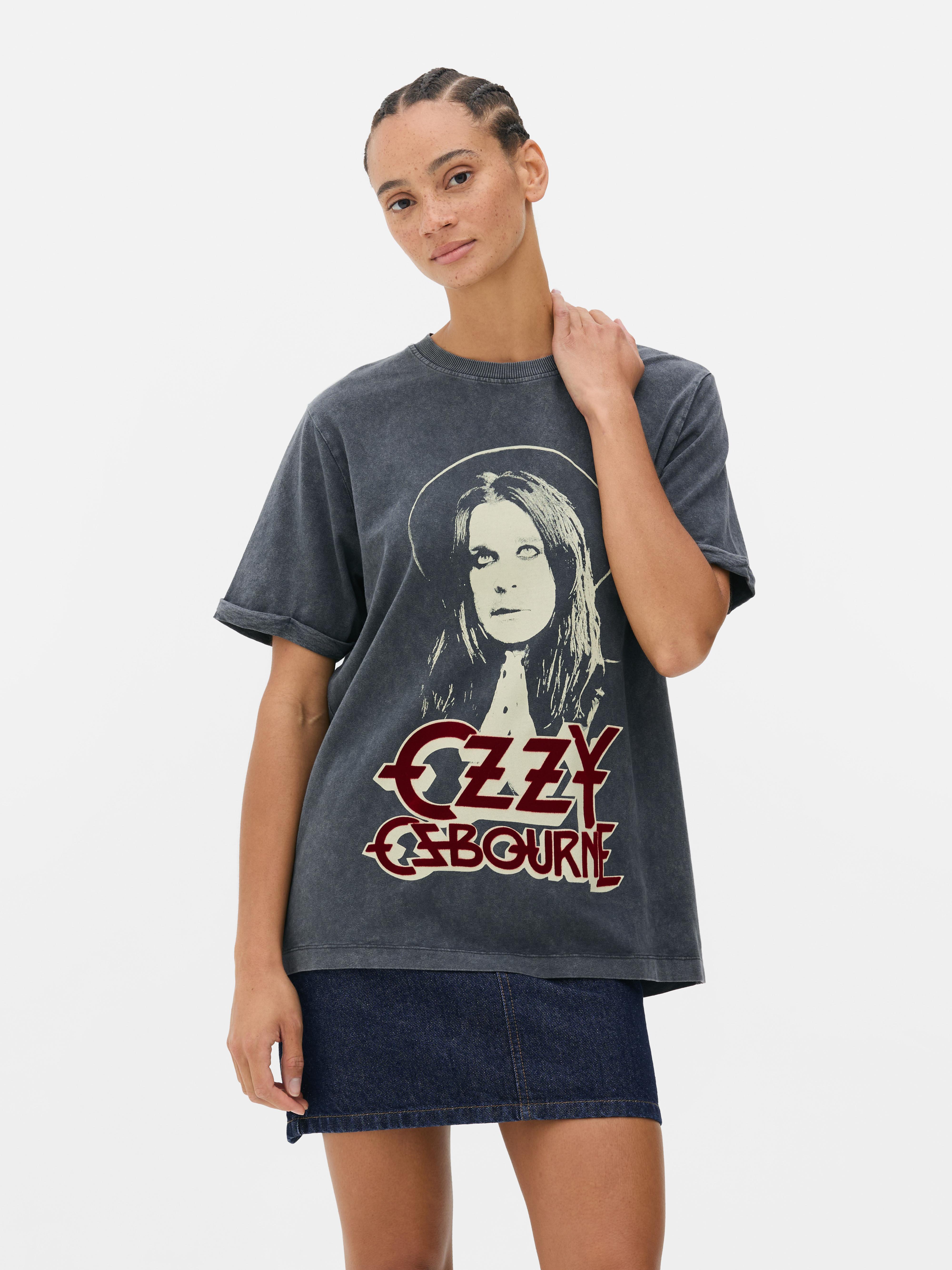 Luźny T-shirt z wizerunkiem Ozzy'ego Osbourne'a