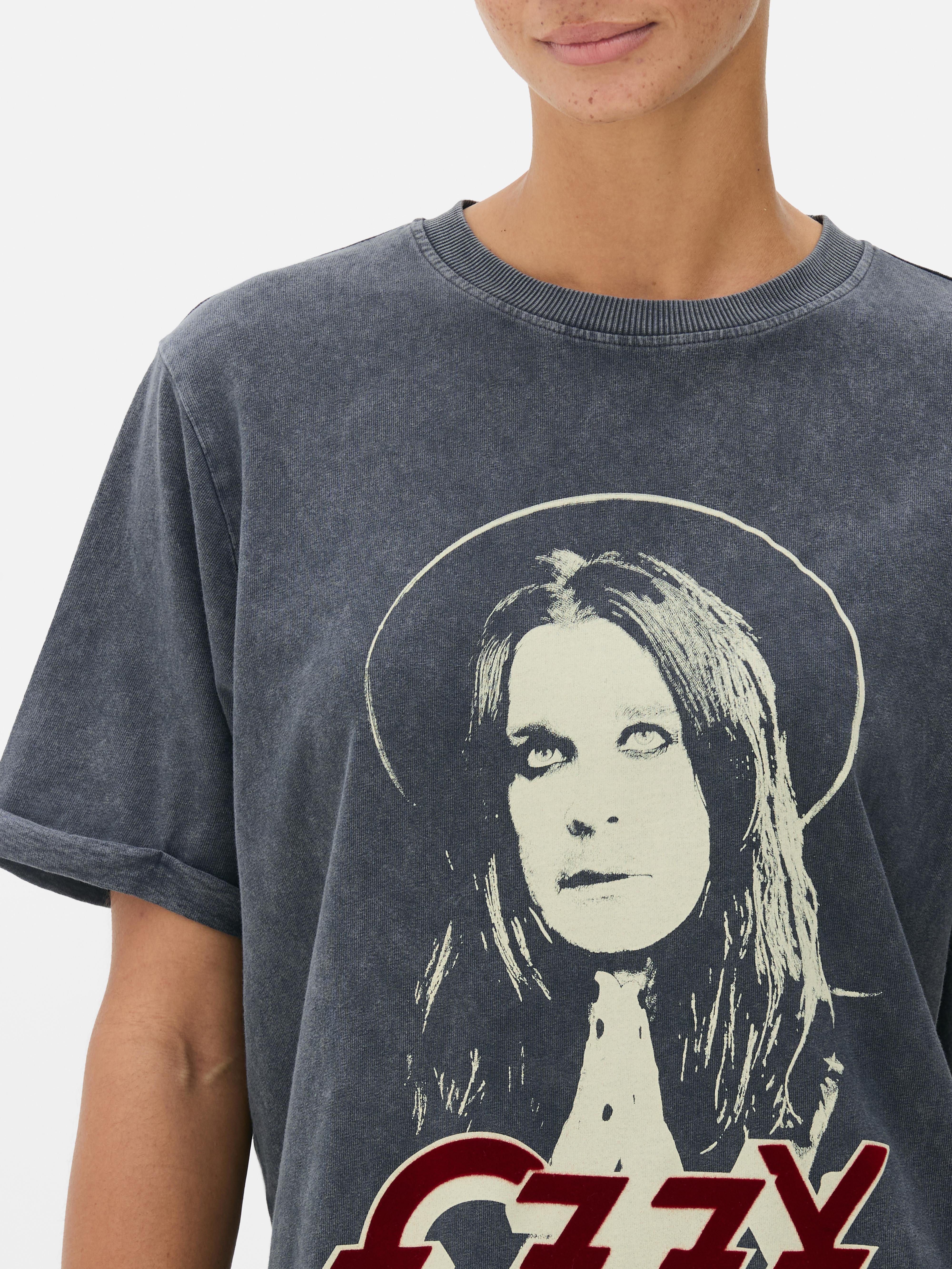 Luźny T-shirt z wizerunkiem Ozzy'ego Osbourne'a