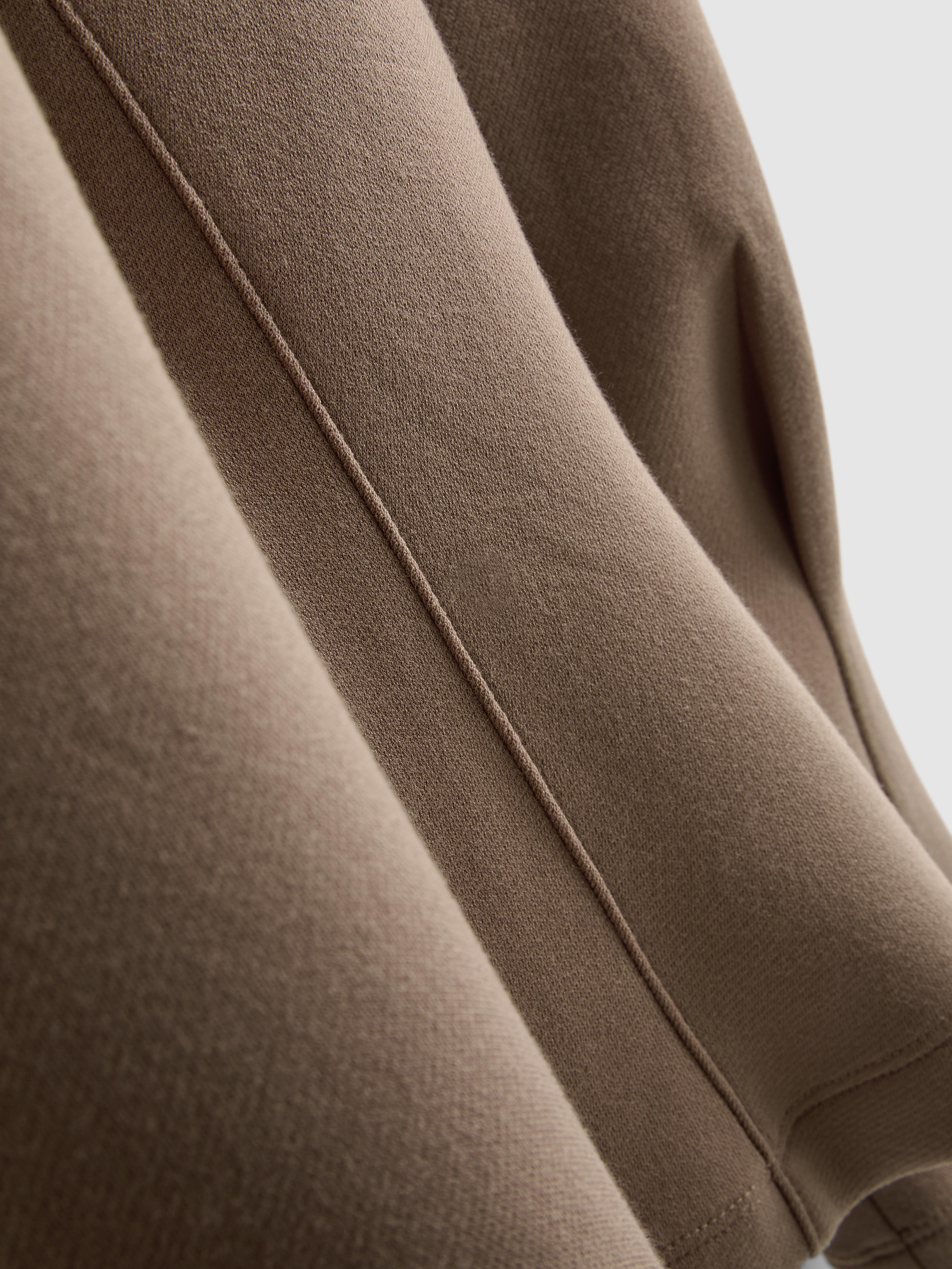 Women's Mocha The Edit Structured Crew Neck Sweate