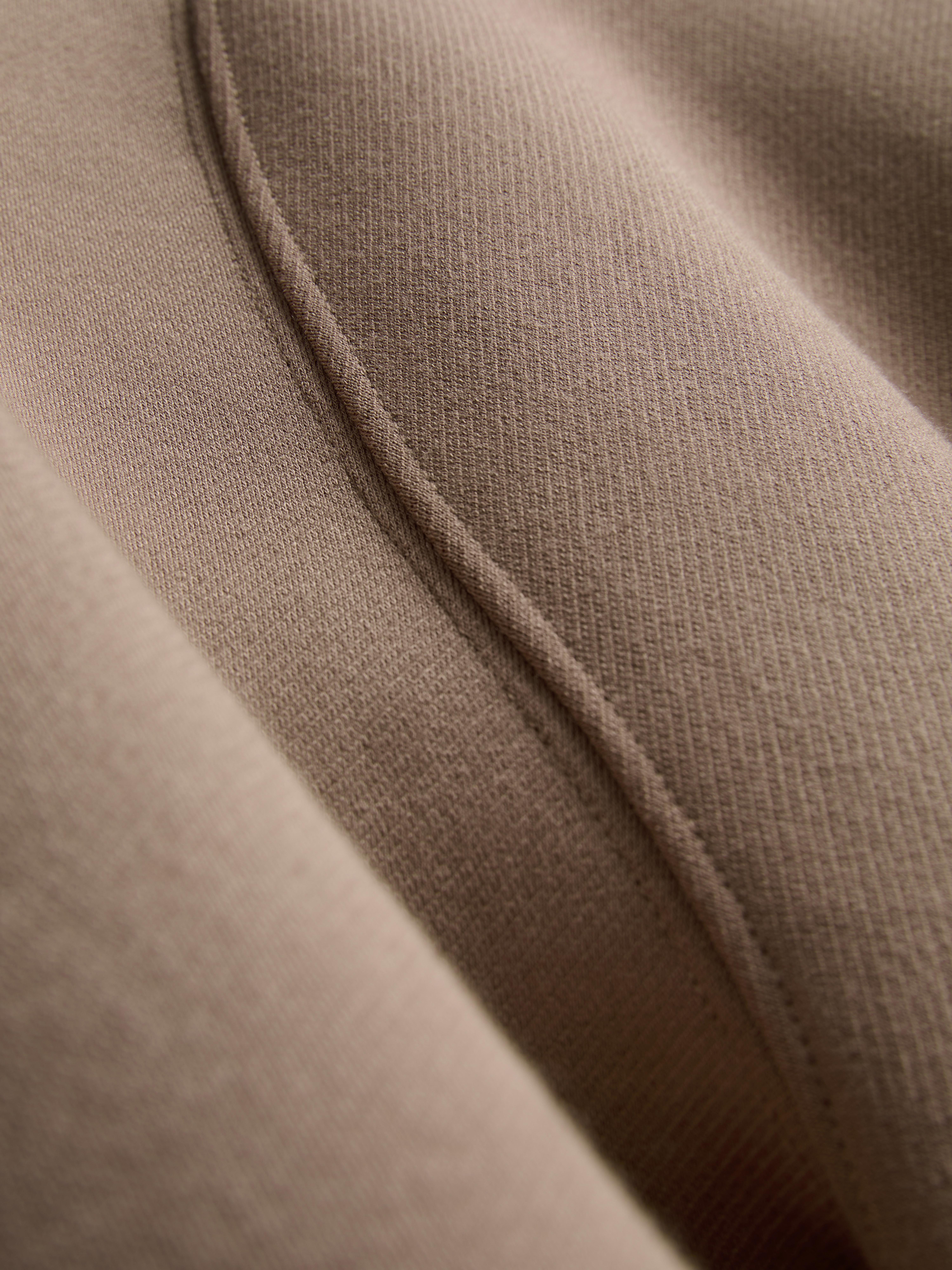 Women's Mocha The Edit Structured Crew Neck Sweate