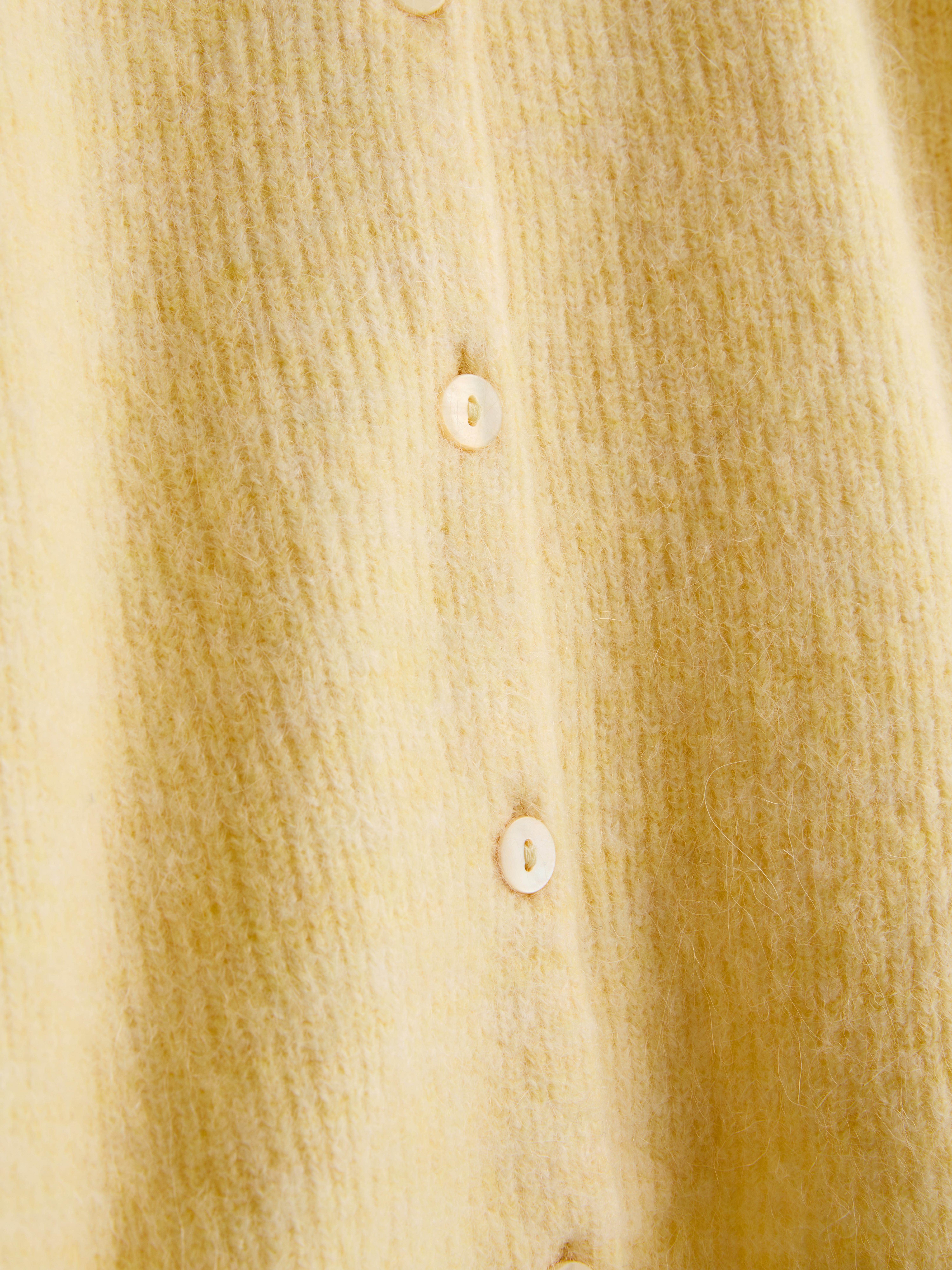 The Edit Wool Rich Ribbed Cardigan