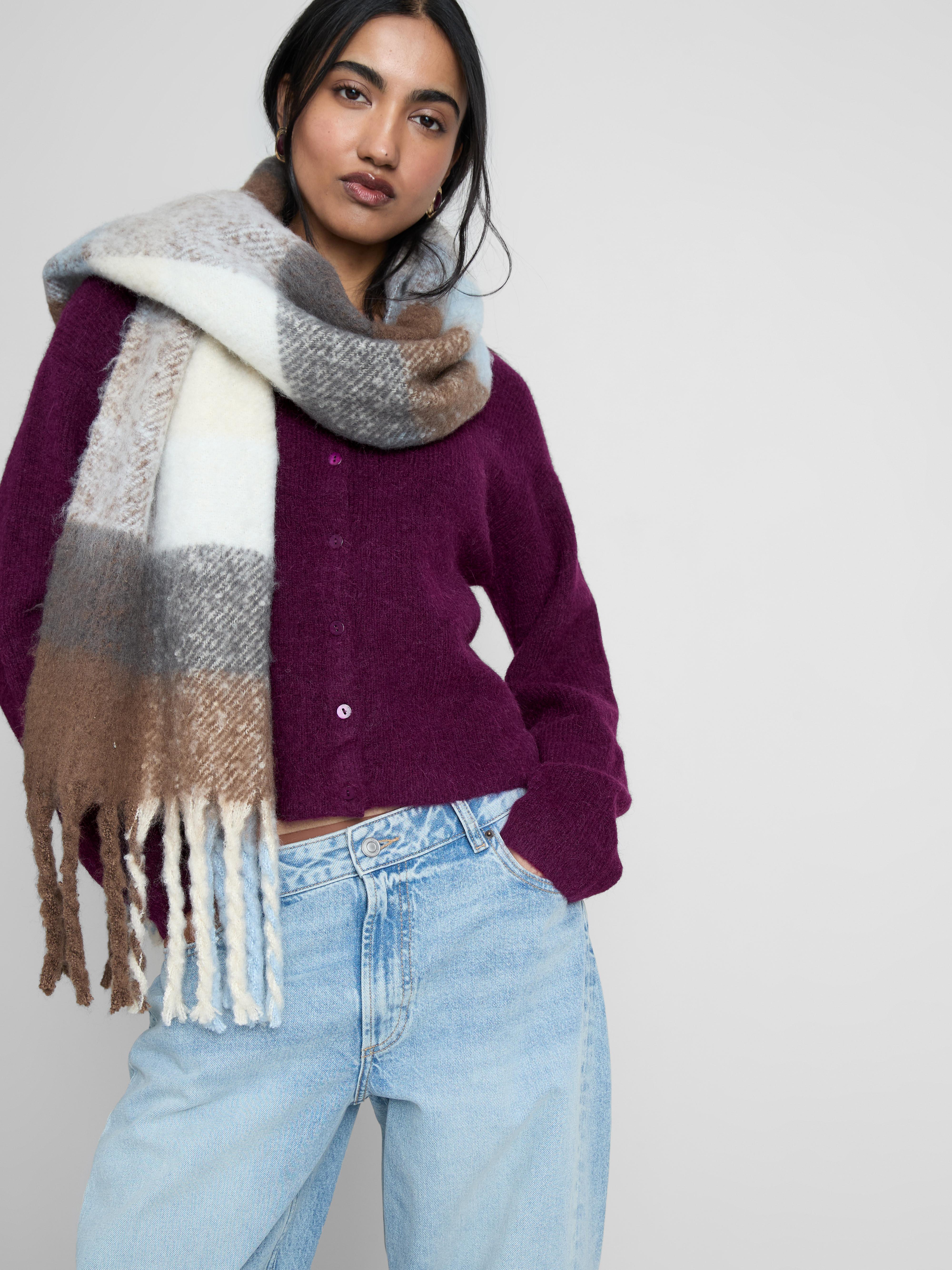 The Edit Wool Rich Ribbed Cardigan
