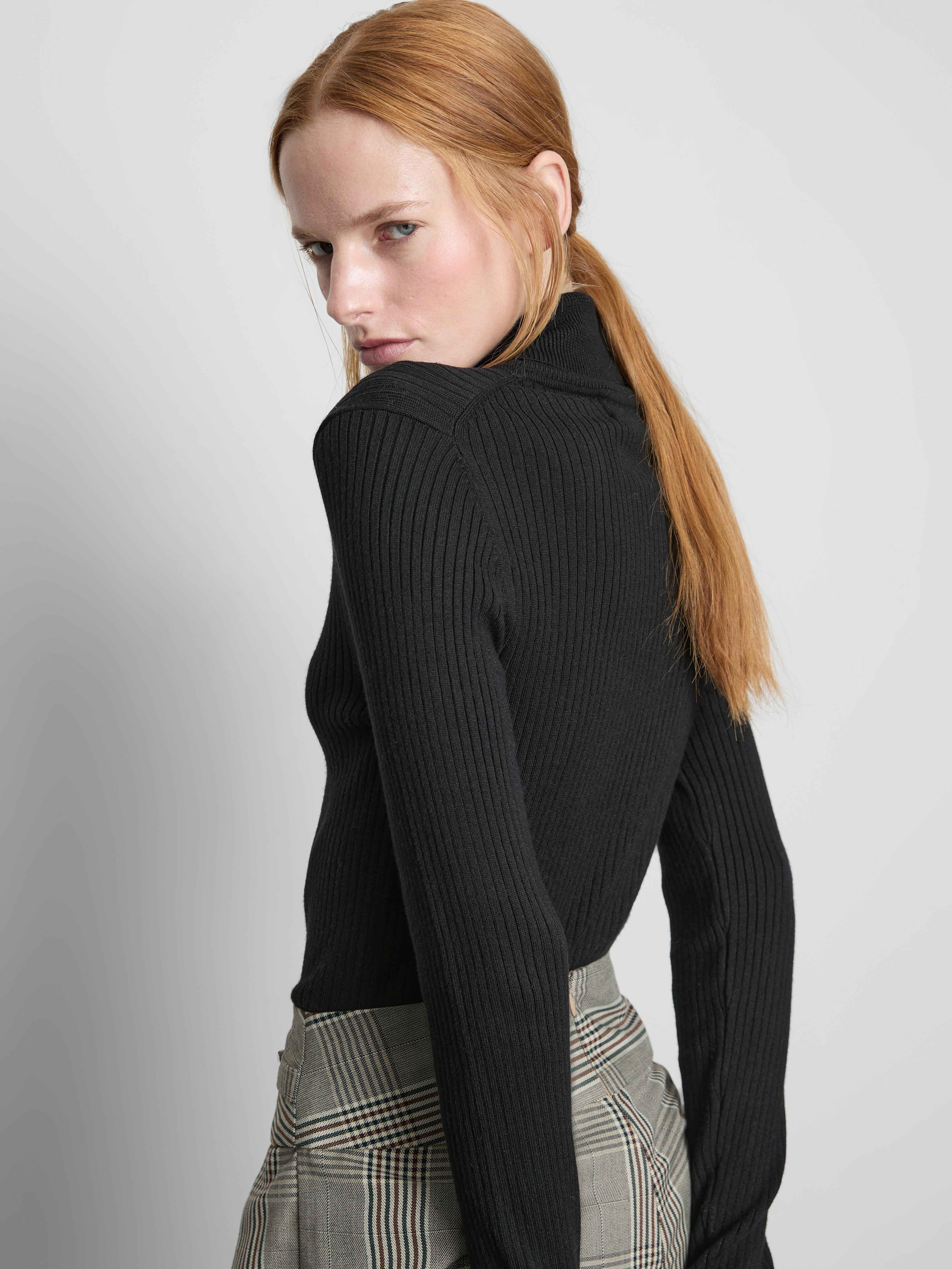 Ribbed Roll Neck Jumper