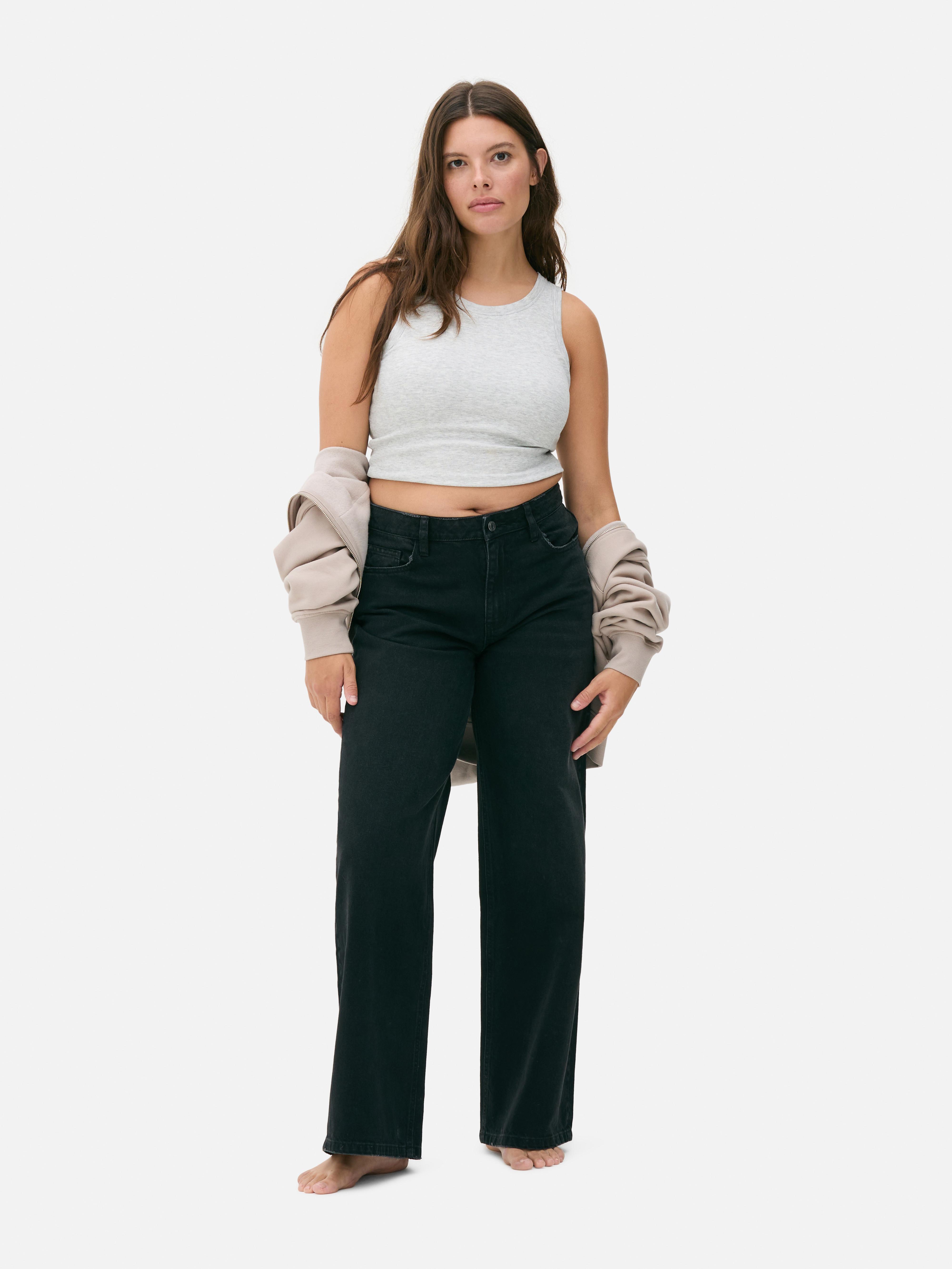 Mid-Rise Wide Leg Boyfriend Jeans | Short - Long Lengths