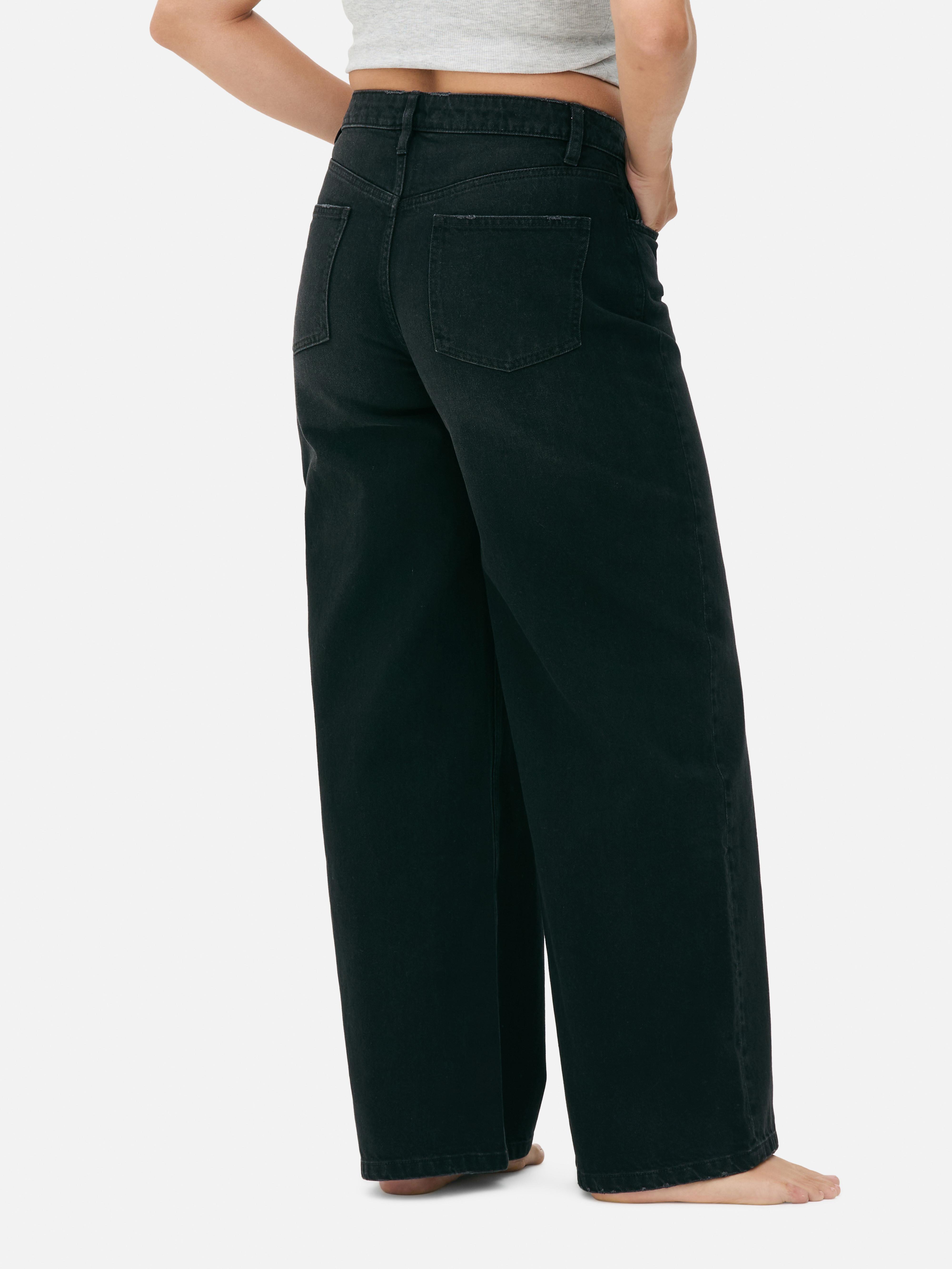 Mid-Rise Wide Leg Boyfriend Jeans | Short - Long Lengths