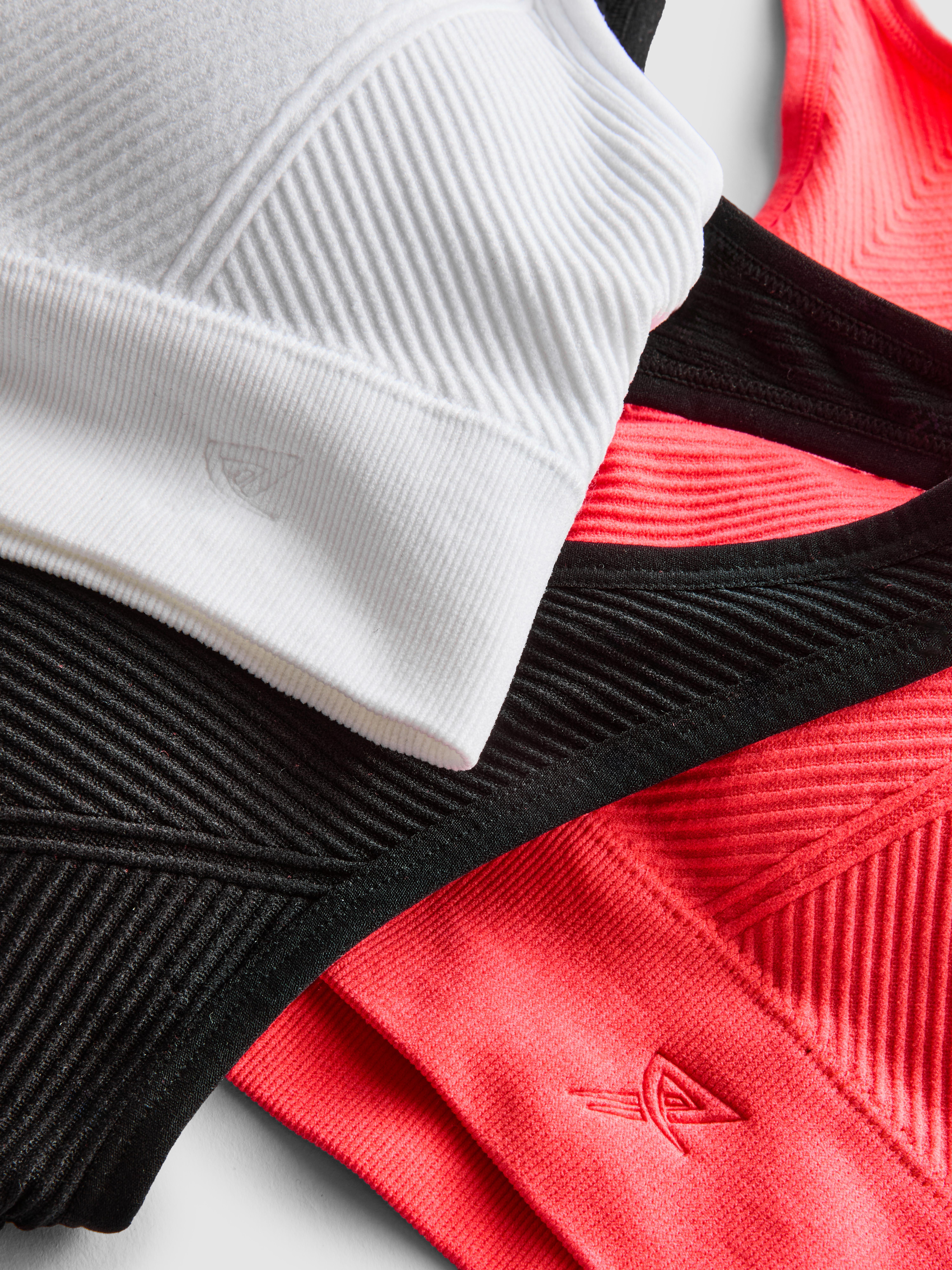 Women's Orange 3-Pack Seamless Sports Bras