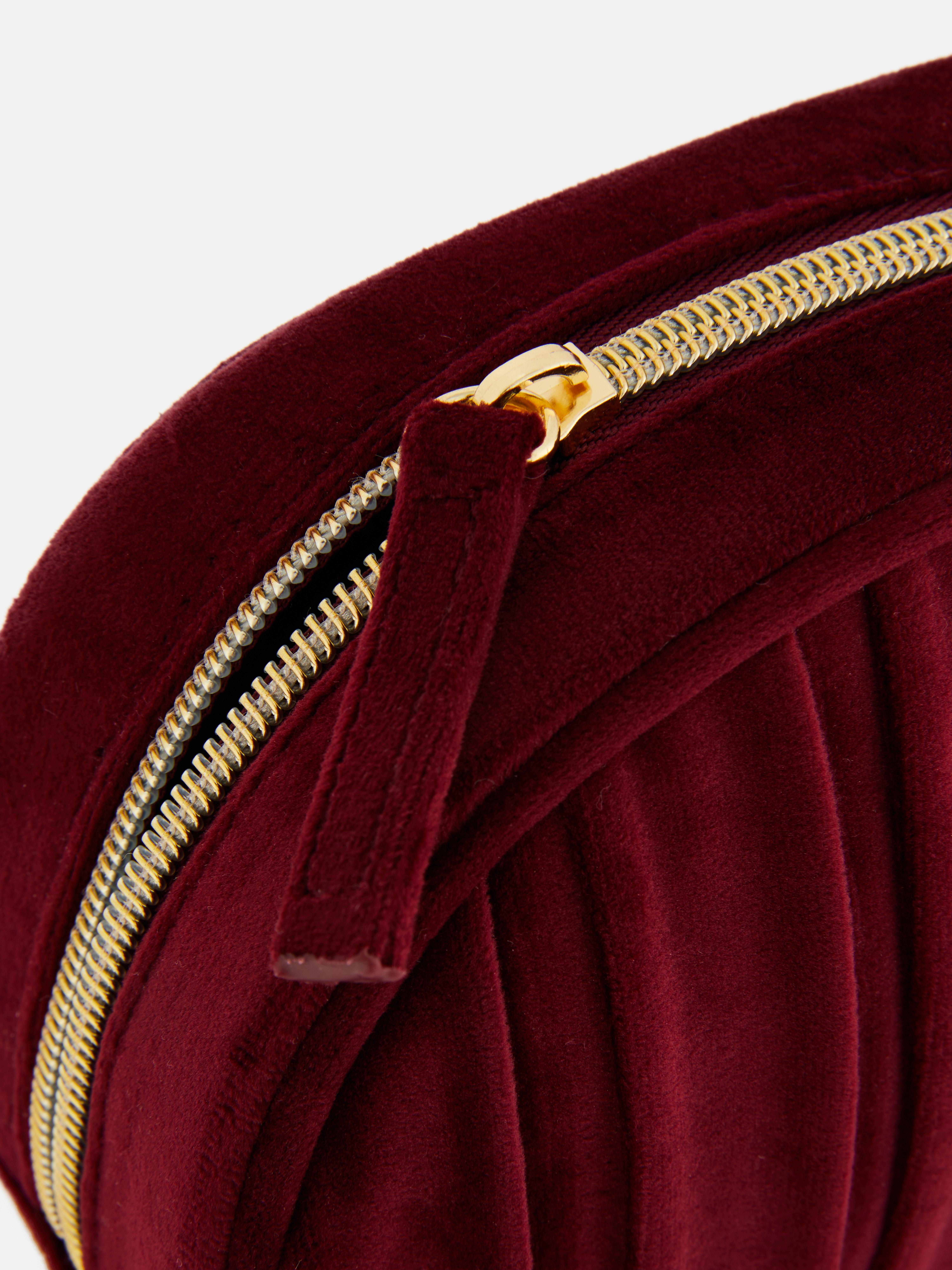 Mini trousse in velluto con iniziale