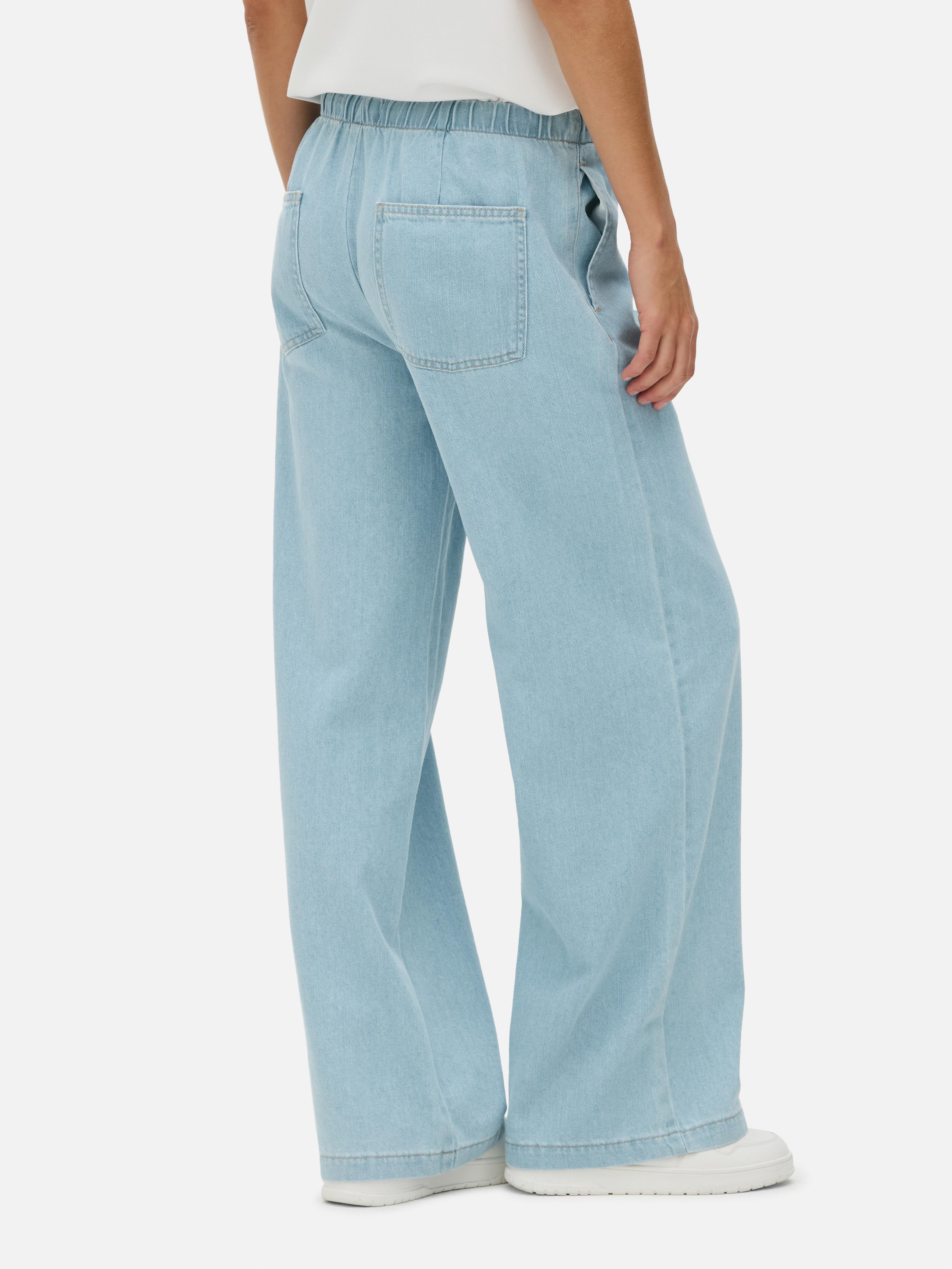 Denim Drawstring Joggers