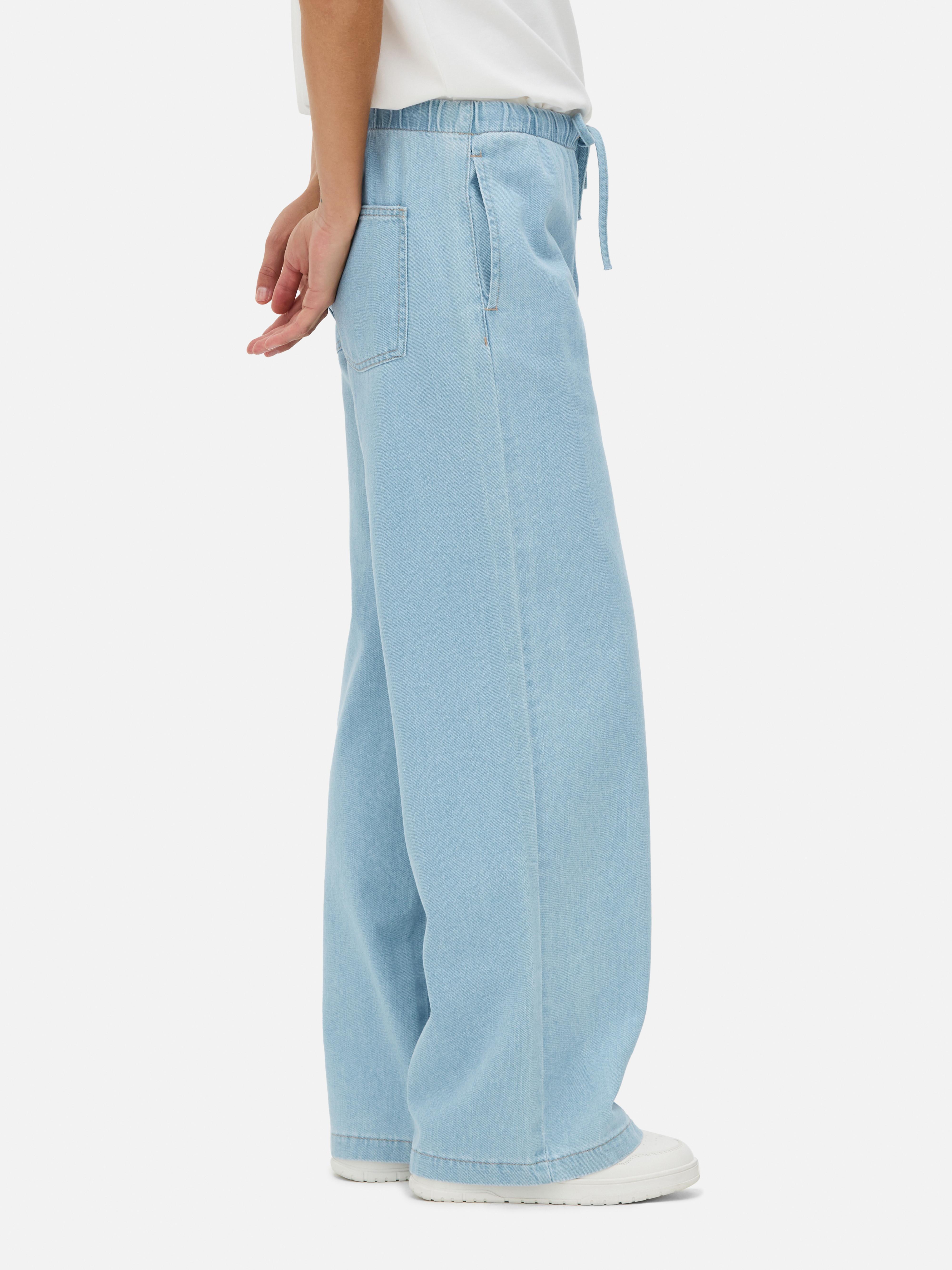 Denim Drawstring Joggers