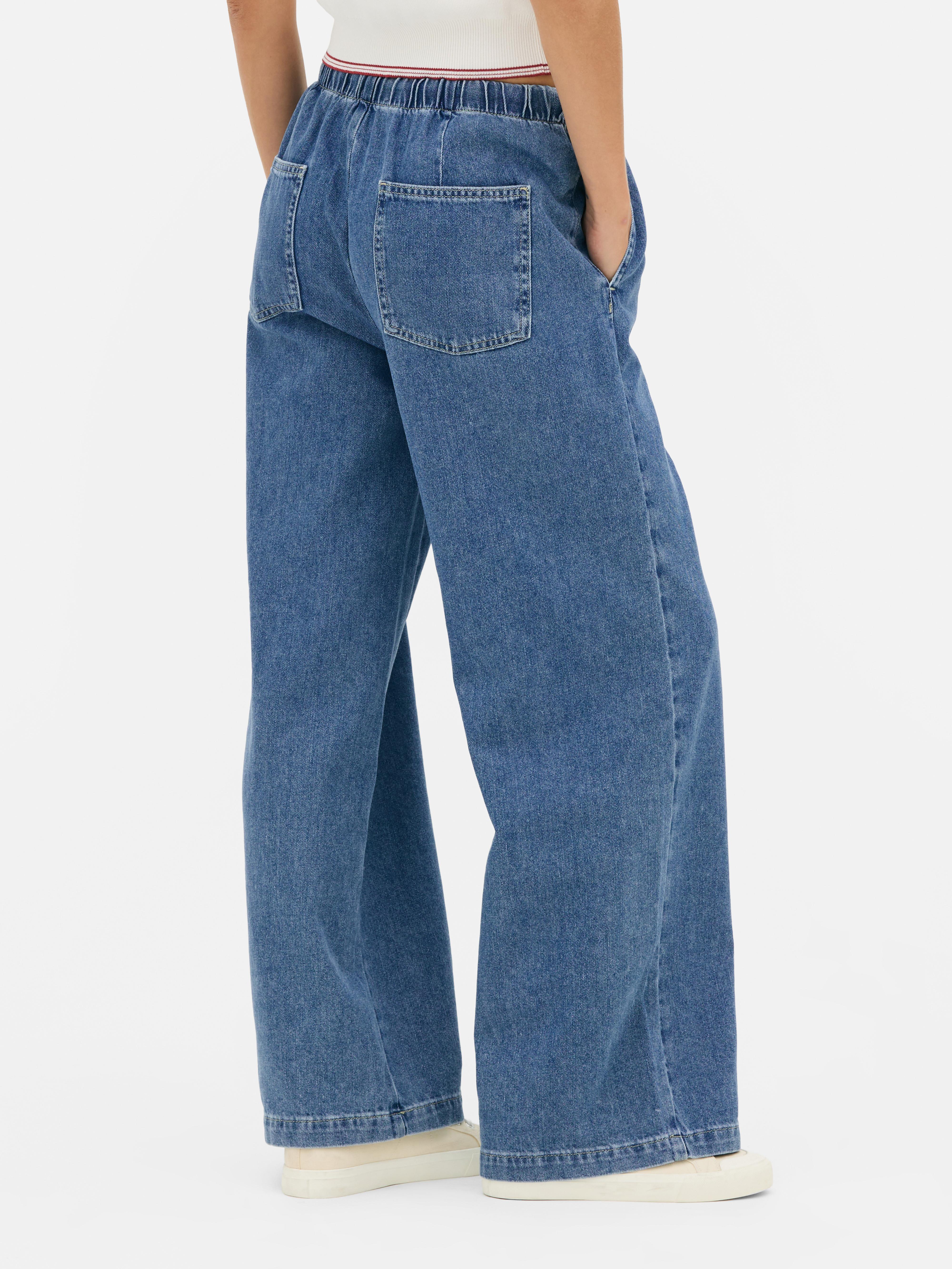 Pantaloni da tuta in denim con coulisse