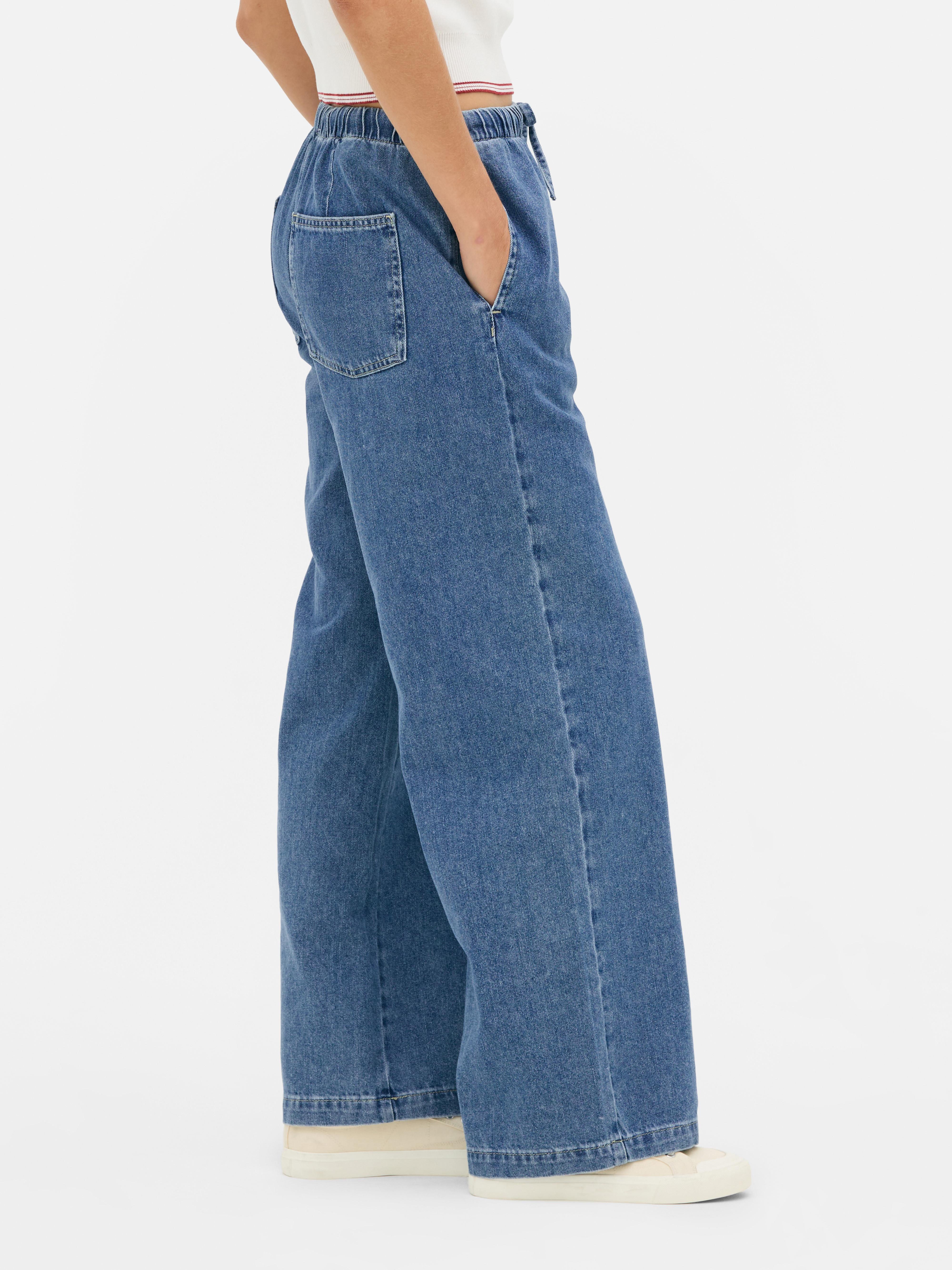 Pantaloni da tuta in denim con coulisse