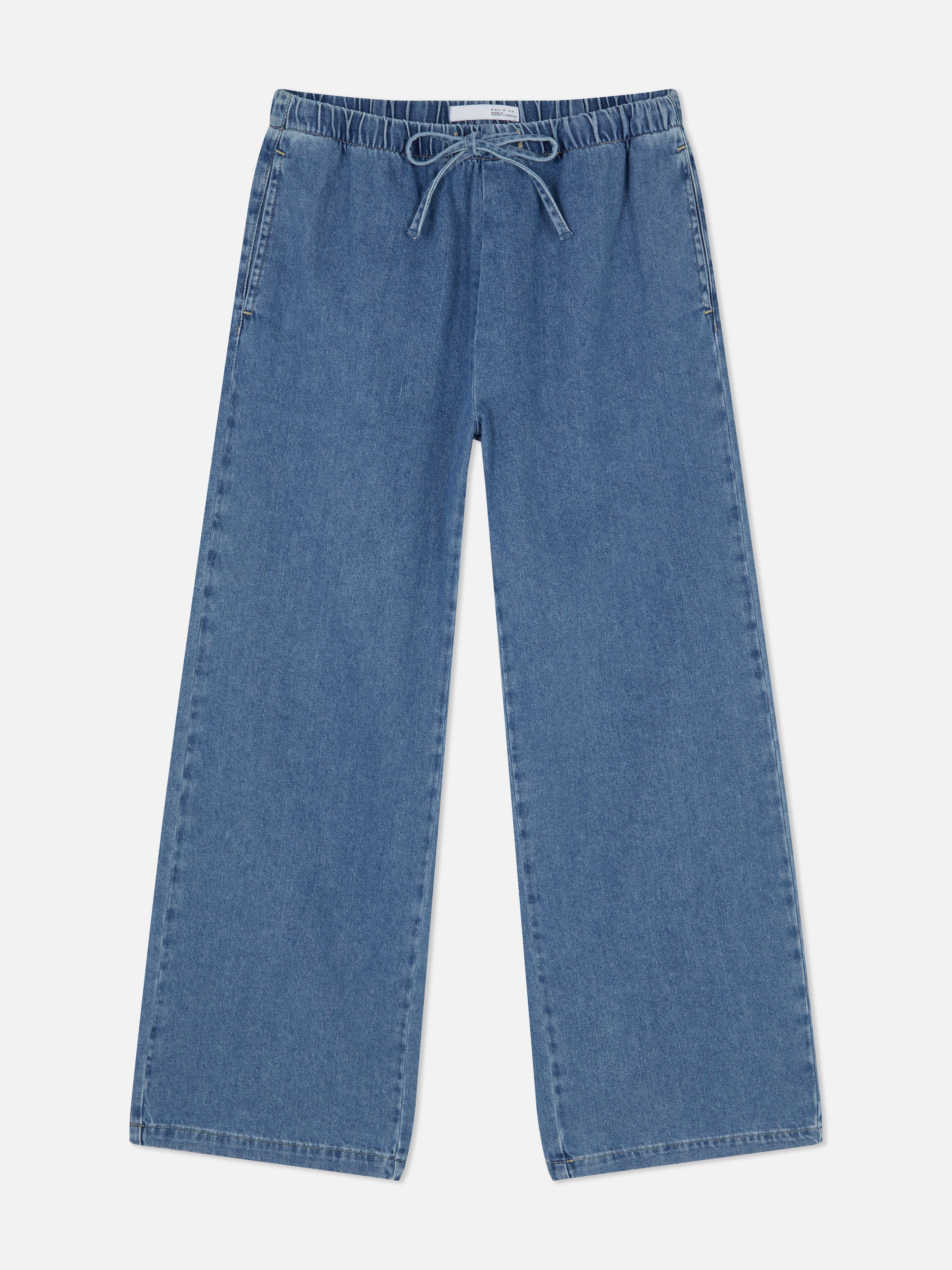 Pantaloni da tuta in denim con coulisse