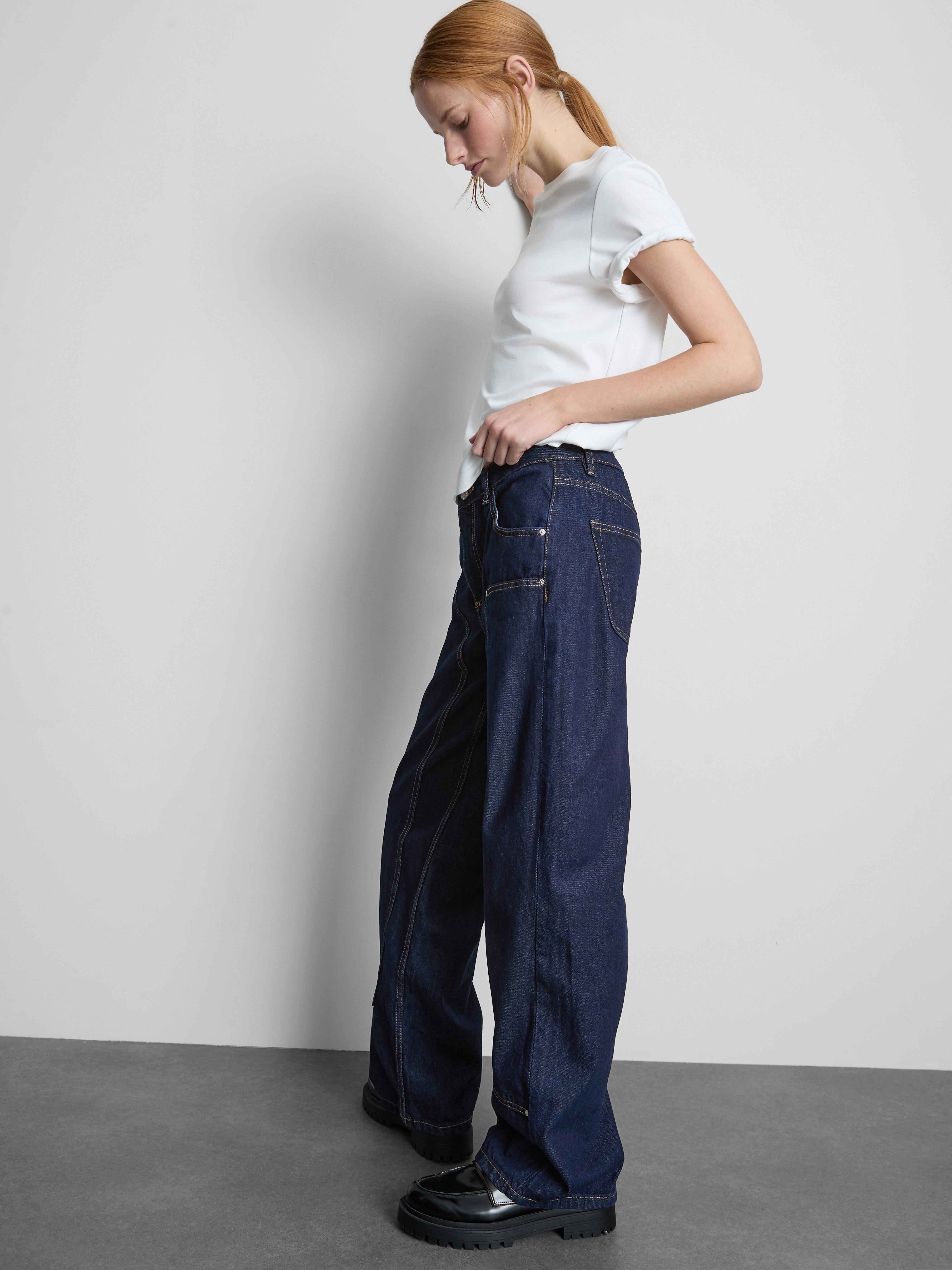 Vaqueros de carpintero de talle medio