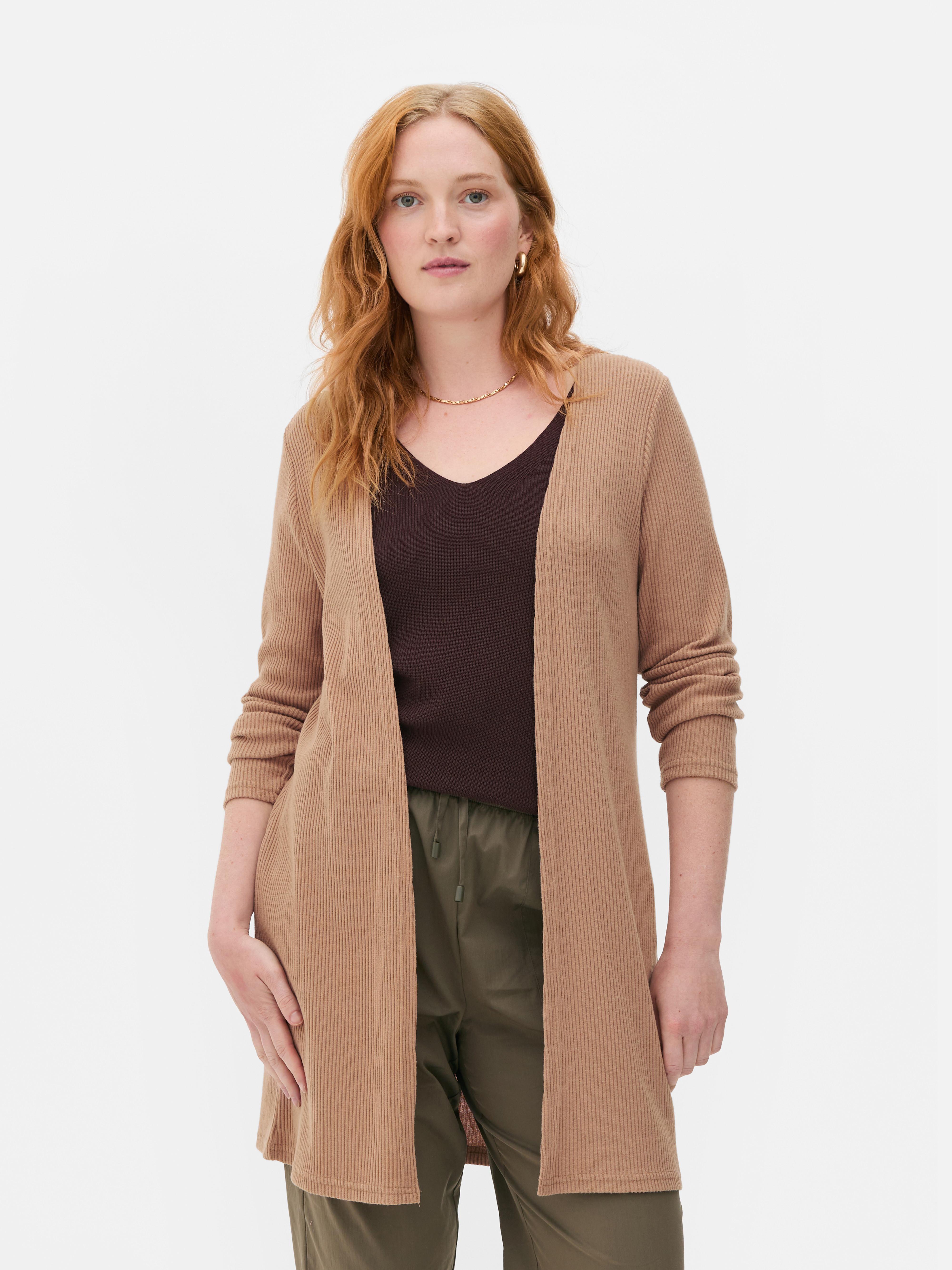 Ribbed Longline Cardigan
