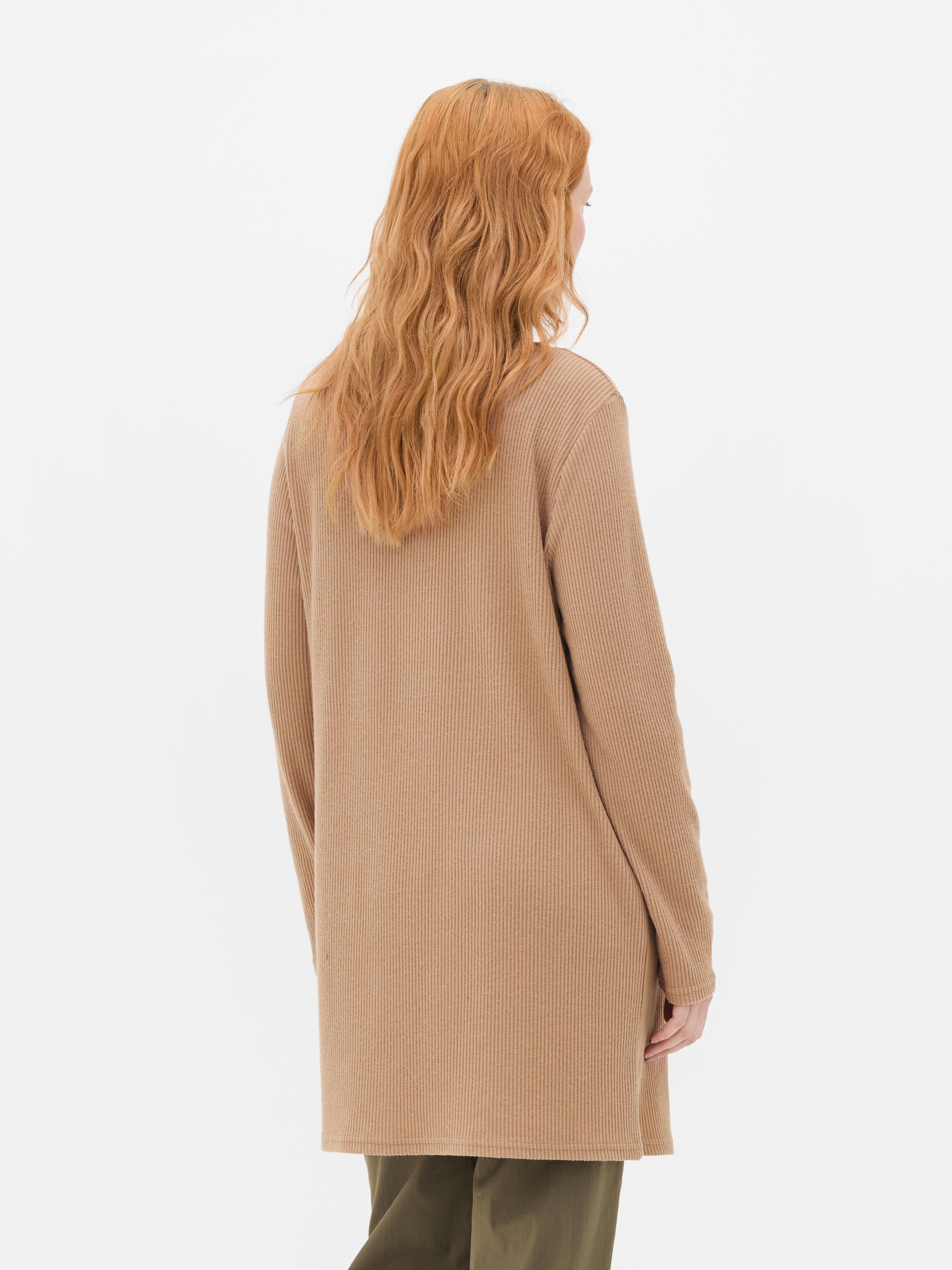 Ribbed Longline Cardigan